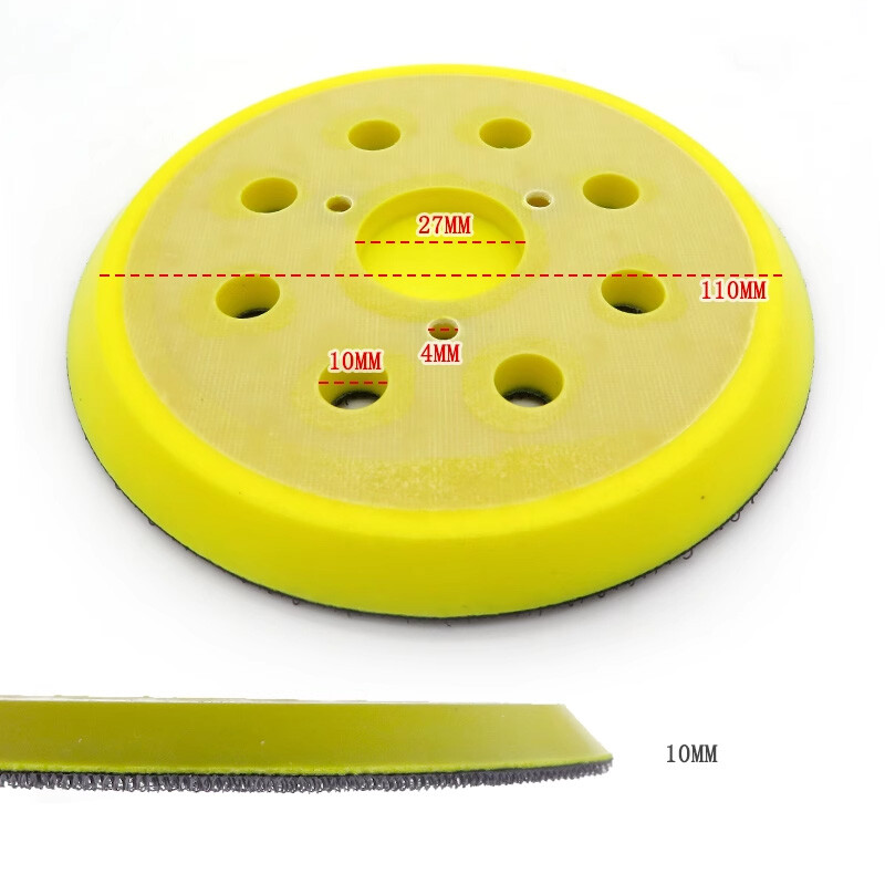 5 Inch 8 Holes 3-Eye Backing Pad 125mm Sanding Pad Hook & Loop For Car/Furniture