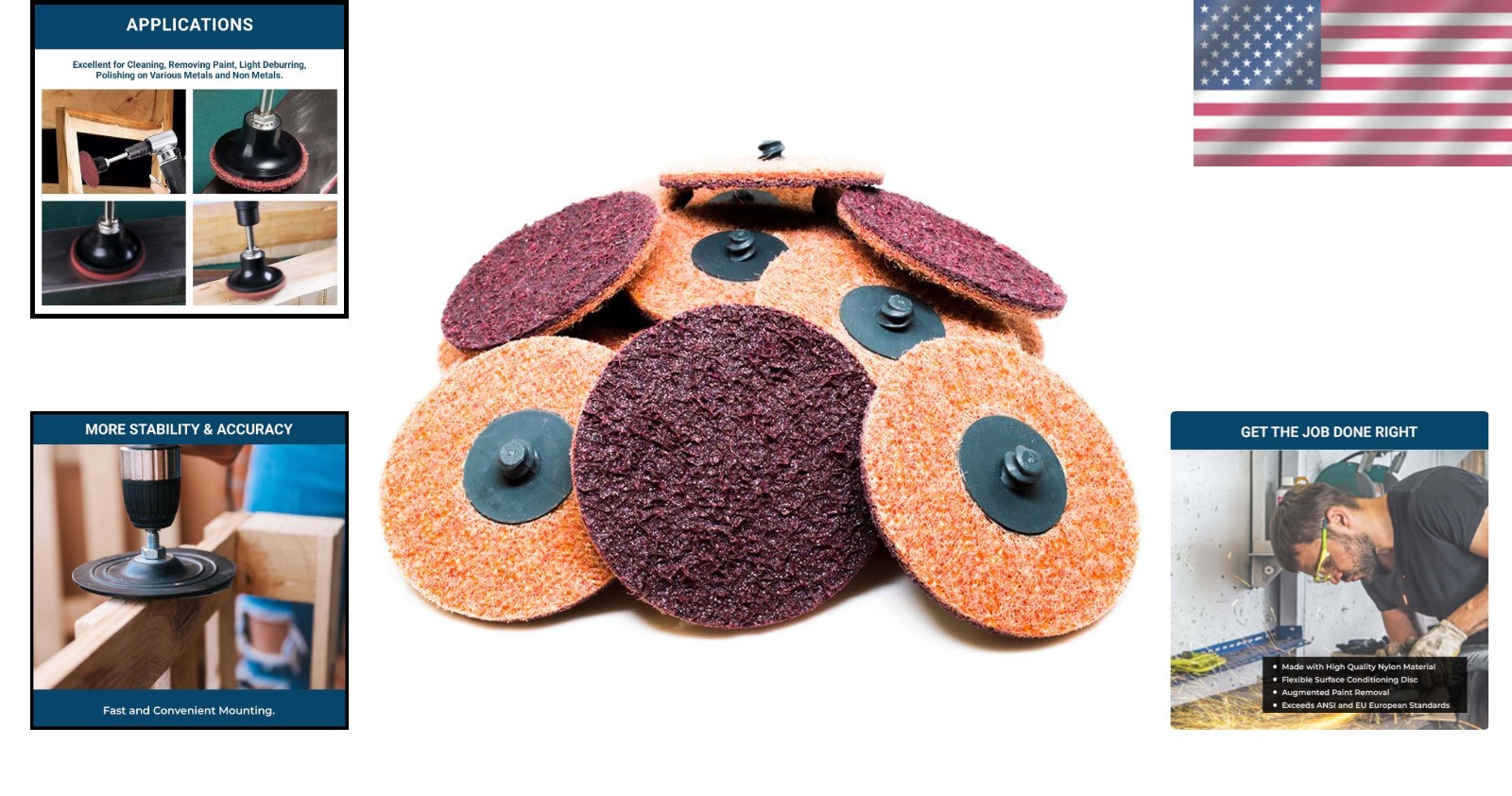 Medium Grit Surface Conditioning Discs – 25 Pack