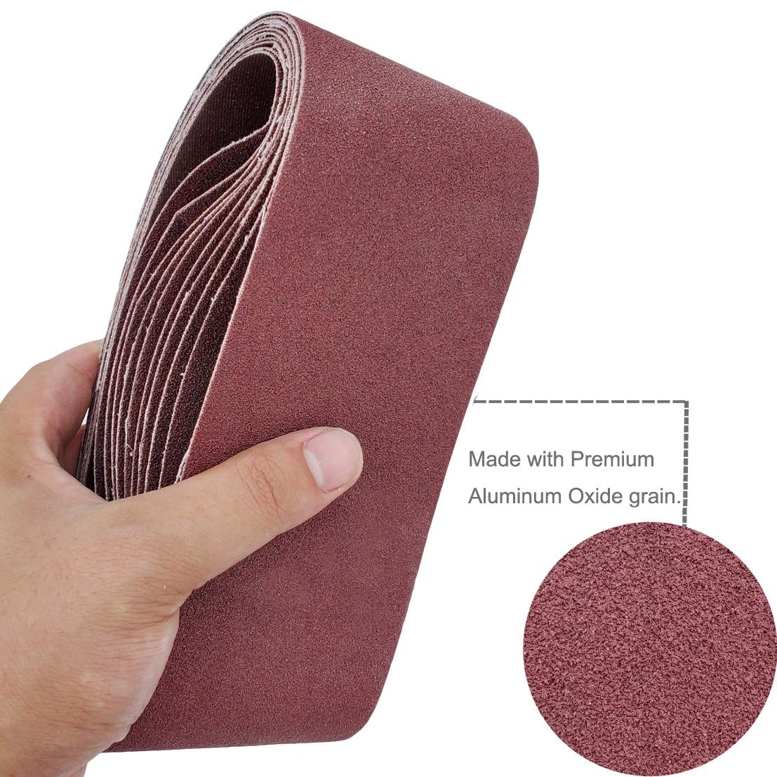 Tonmp 15 PCS 2.5 inch x 16 Sanding Belts – 5 Each of 40 80 2.5×16