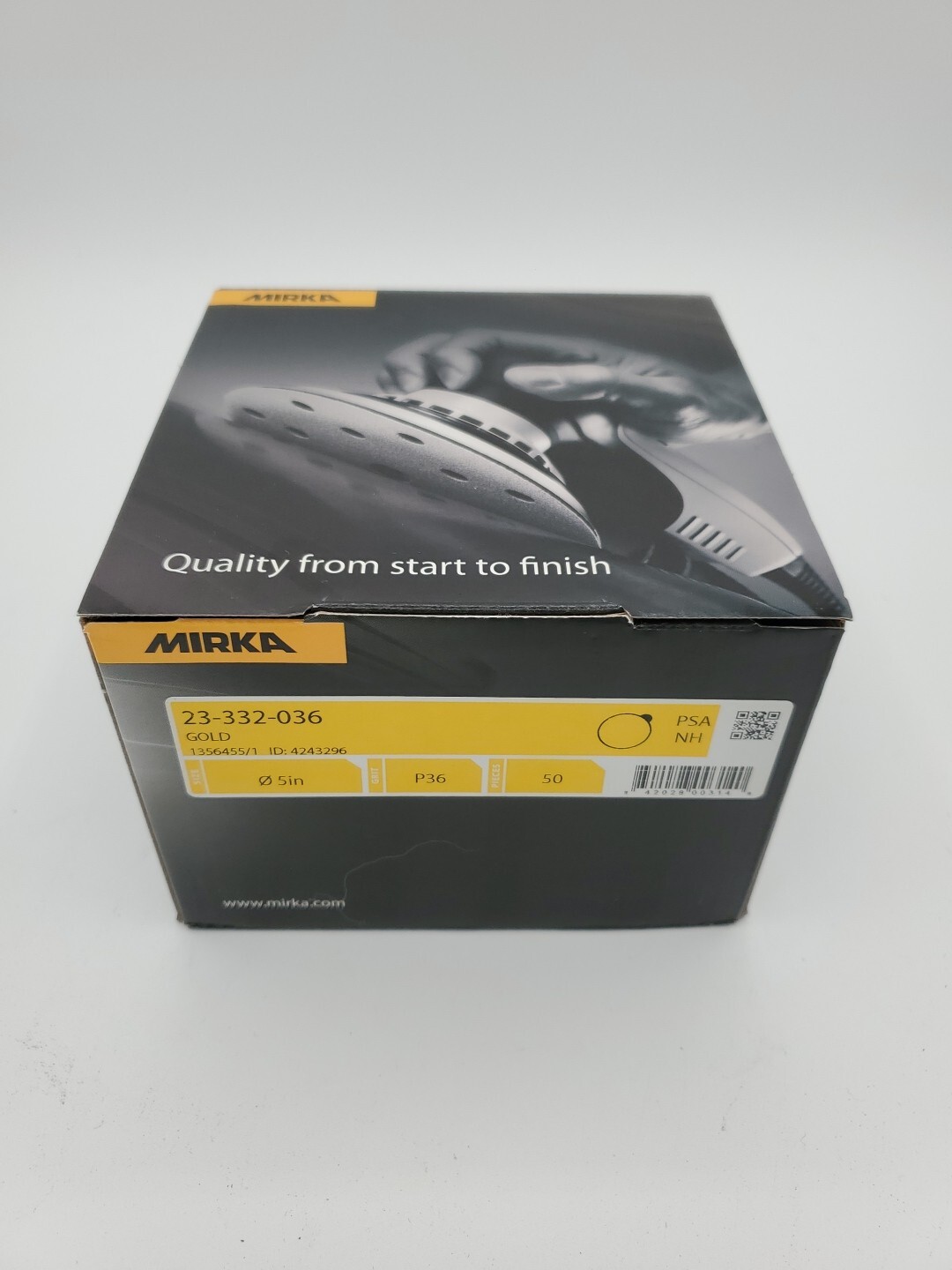 Mirka 23-332-036 Gold 5 In. Psa Vacuum Disc P36, 50 Pieces.