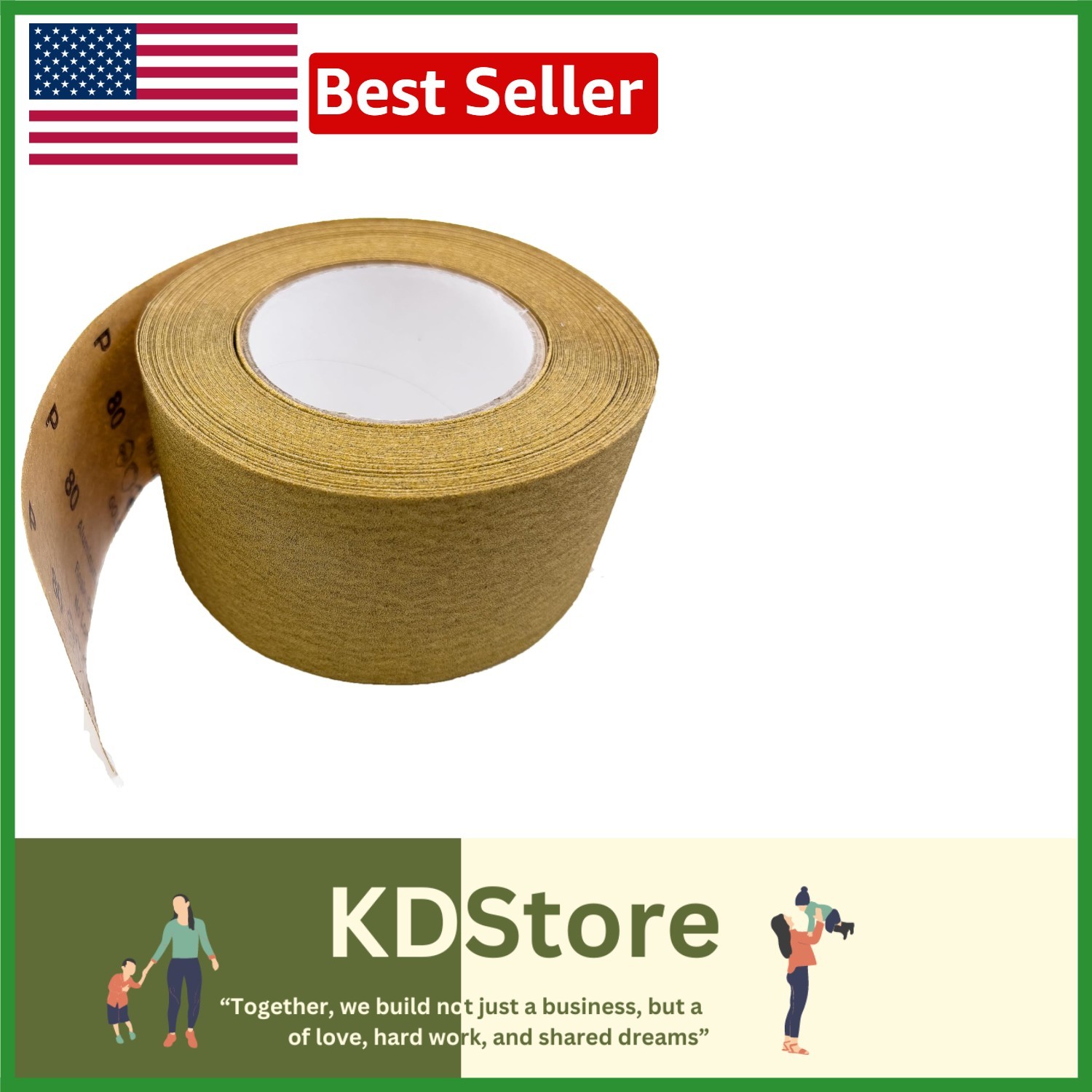 Durable 180 Grit Aluminum Oxide Sanding Rolls – 2.75in x 20 Yd for Professionals