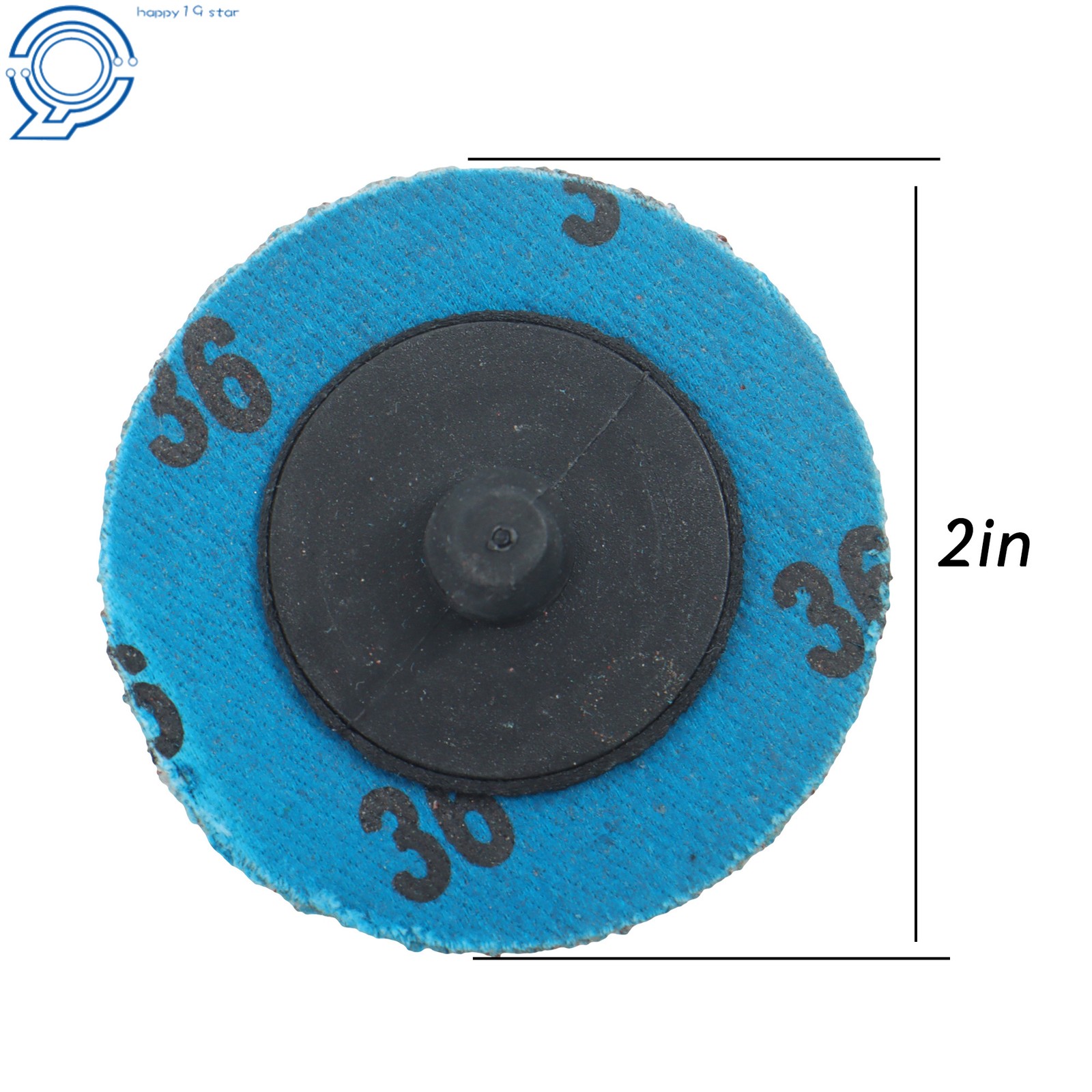 50PCS 2 Inch Aluminum Oxide Roll Lock Die Grinder Sanding Grinding Disc 36 Grit