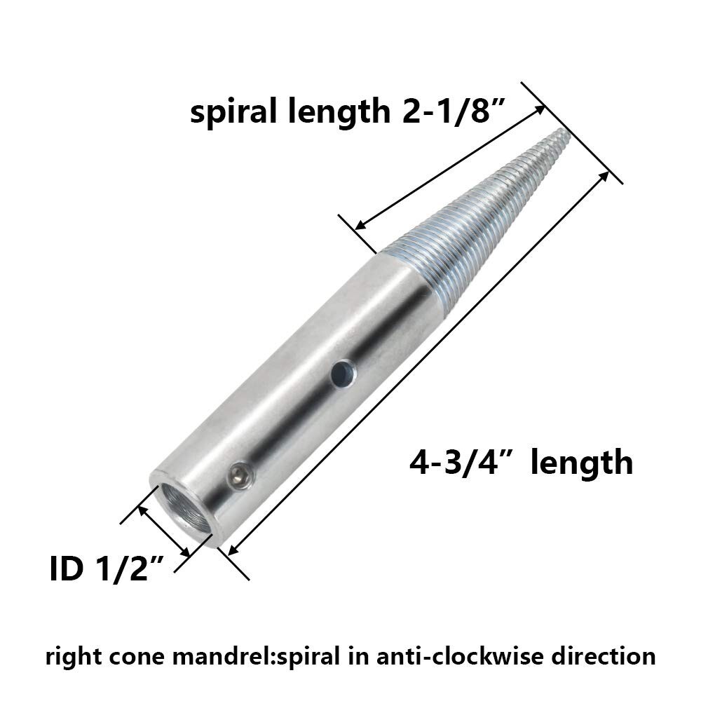 Adaptador de husillo de 1/2″ con orificio para eje de 3/16 a 10/16″ y rueda