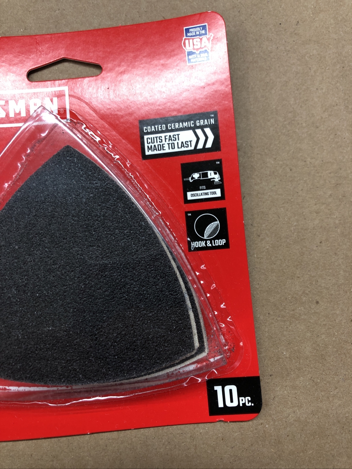 5 Pack Of 10 Craftsman 3-Inch 80 Grit Ceramic Alumina Detail Sand Paper (50 Pk)