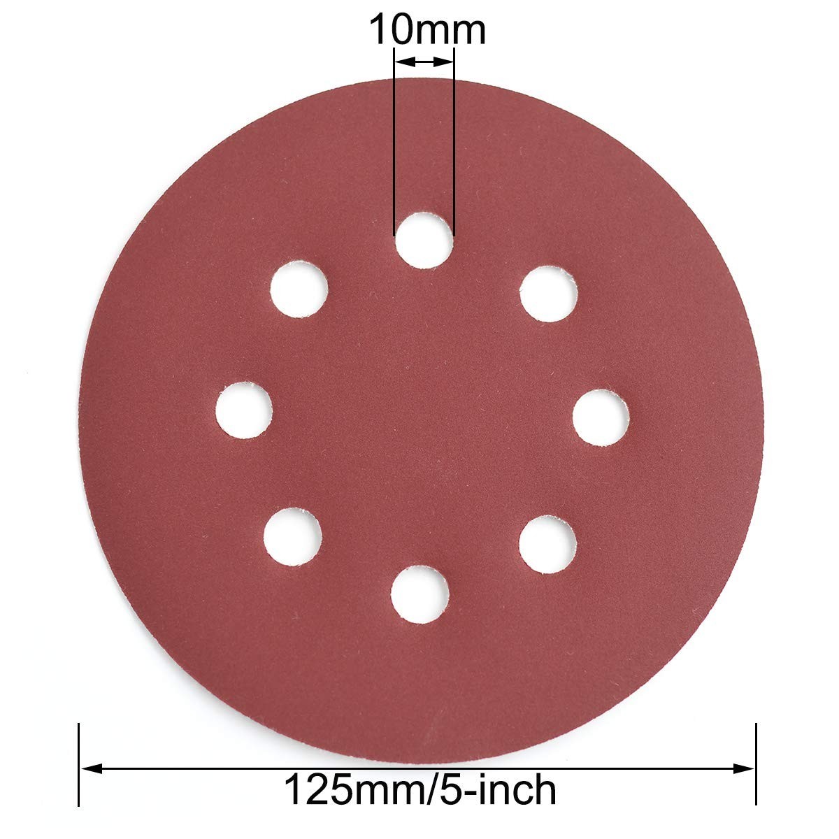 60-Pack 5-Inch Aluminum Oxide Grit Sanding Discs for Random Orbit Sanders