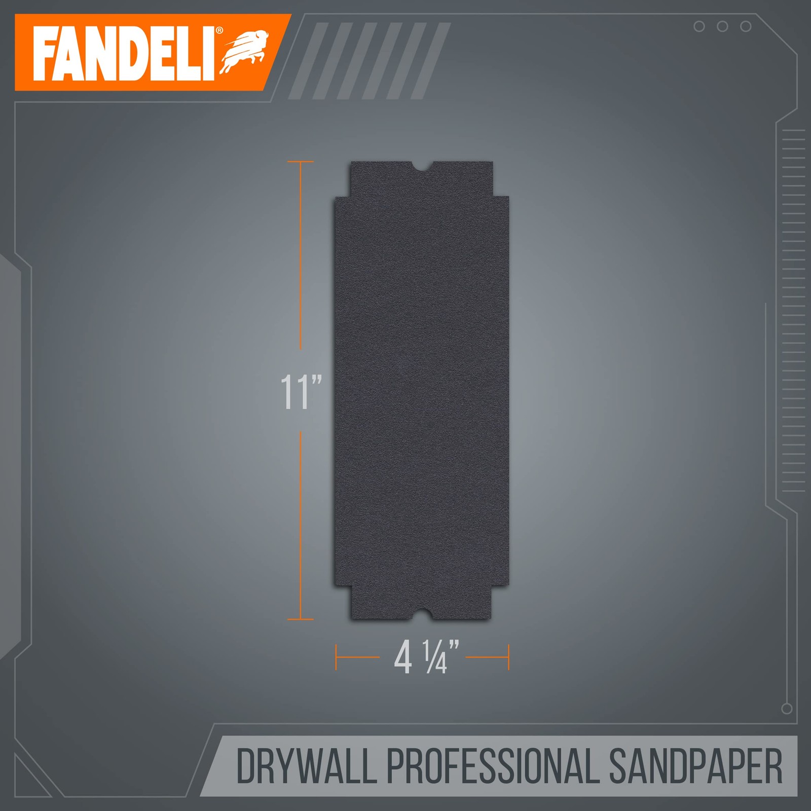 25 Sheets 4.25×11 inch Sanding Paper 100 Grit for Drywall Orbital Sanders