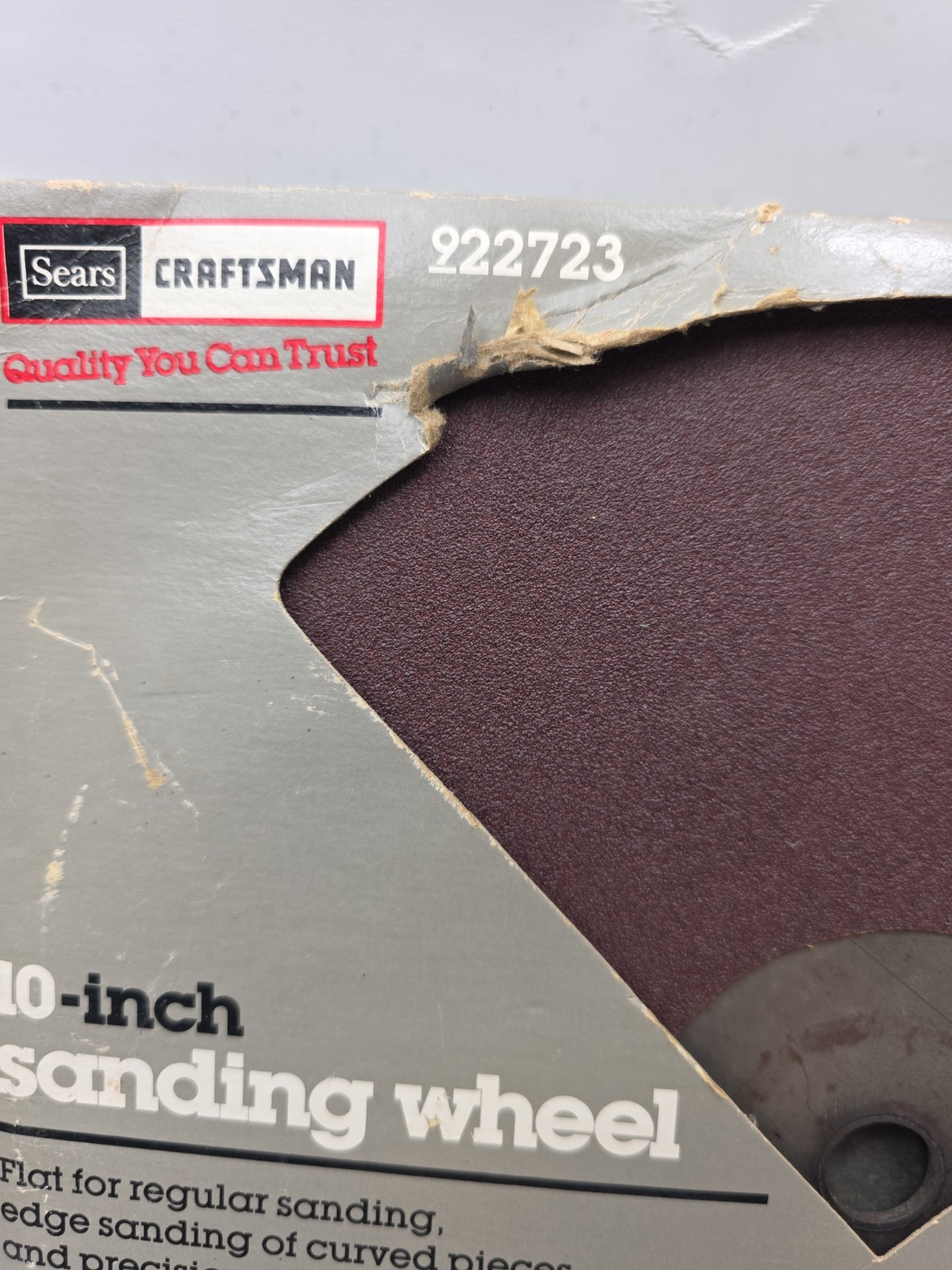 CRAFTSMAN 10″ SANDING WHEEL NO. 922723, 5/8″ ARBOR, FOR TABLE AND RADIAL SAW