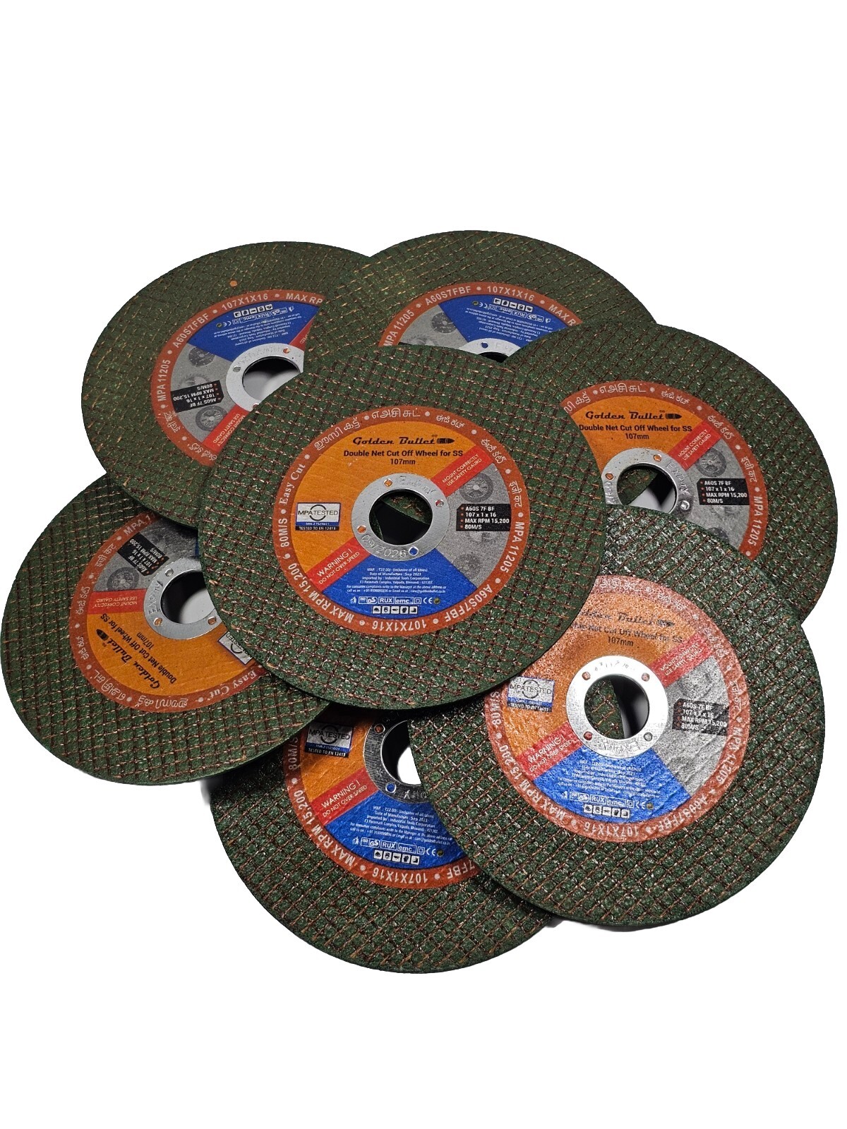 Ten Metal Cut-Off Wheels 4 1/2in*0.04in * 7/8in Discs for Angle Grinder