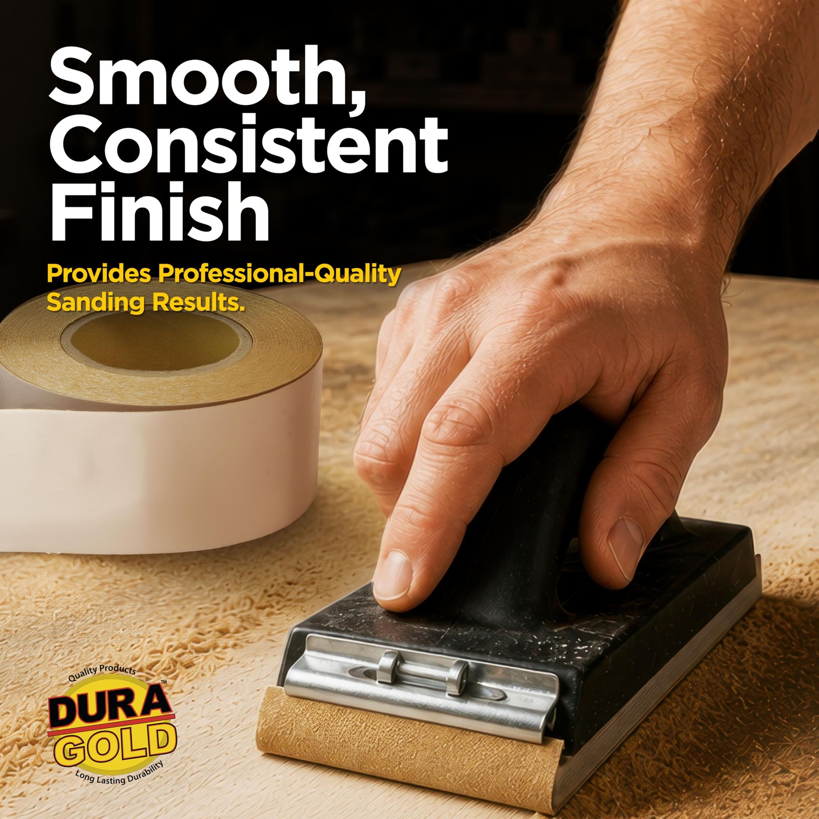 Dura-Gold Premium Gold 220 Grit PSA Longboard Sandpaper, 20 220-Grit,