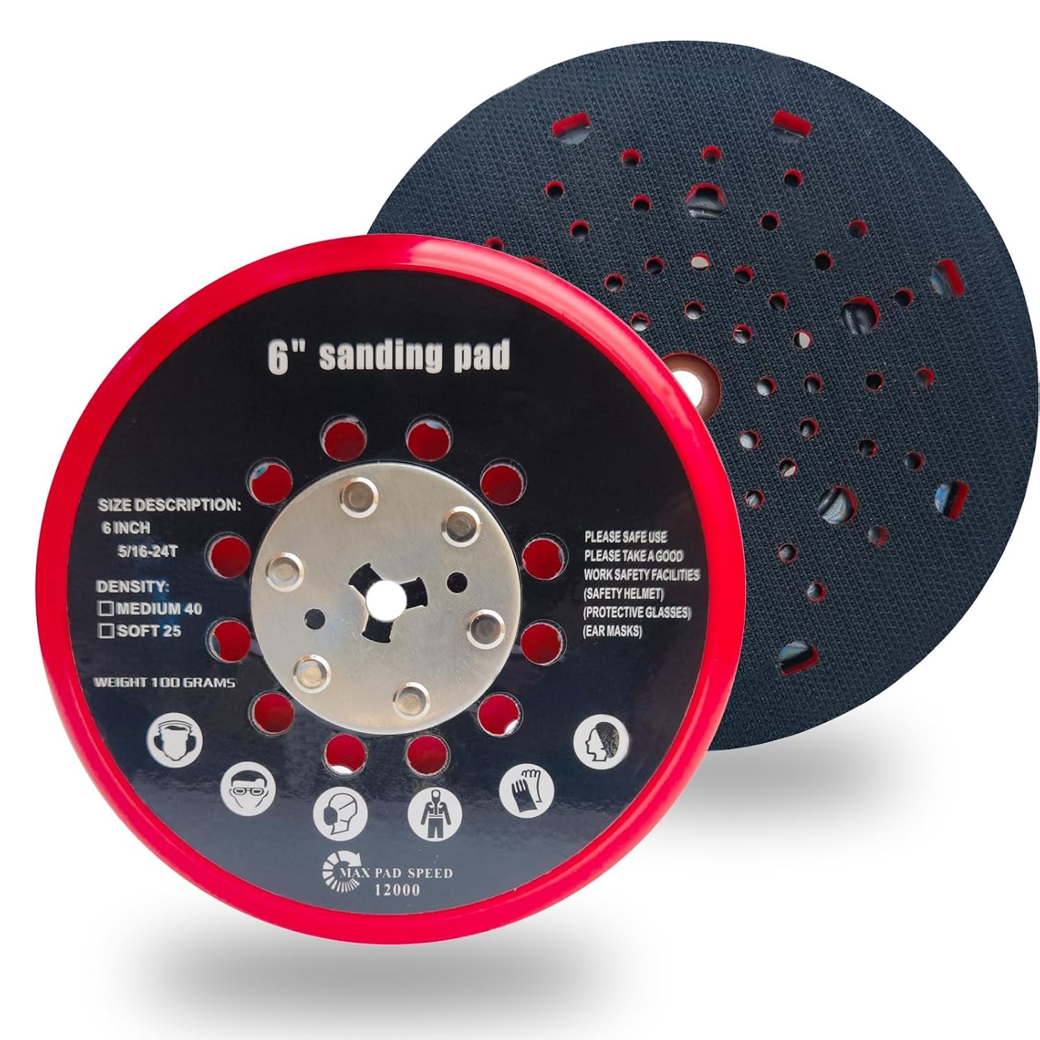 6 Inch Replacement Sander Pad for Bosch GET75-6N Sander – 6″ Hook and Loop Sa…