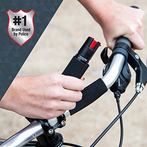 Cyclist Pepper Spray with Adjustable Bike Strap, 45 Burst, 10 Foot (3 meter)