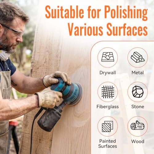 pcs 5in 8-Hole Hook & Loop Sanding Discs | 0.04 Inches 110 0.25 Inches 5 Inches