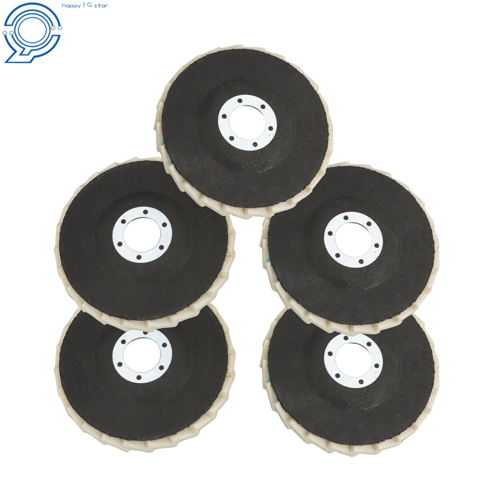 8 Pack Felt Flap Disc Abrasives Buffing Polishing Wheels and Polishing Compounds
