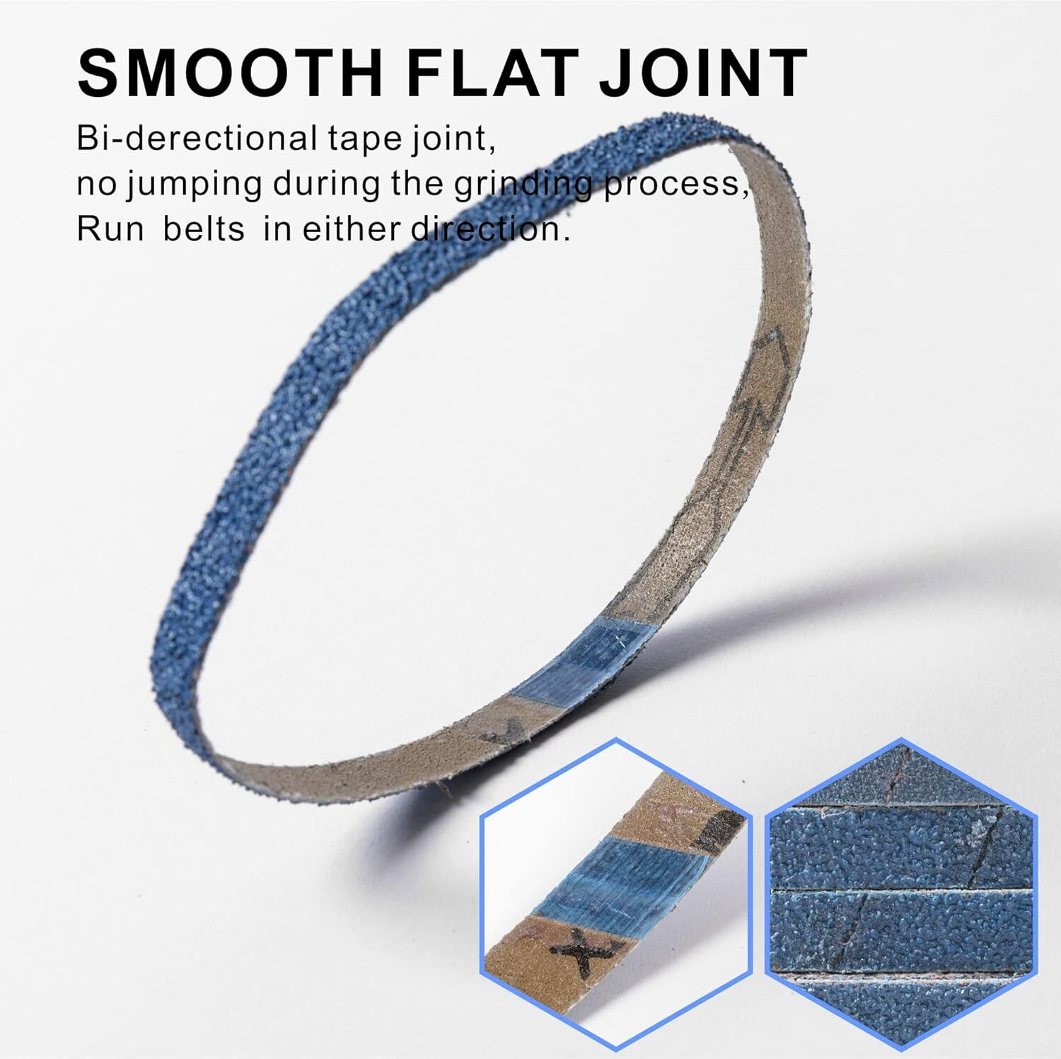 25PACK 3/8″ x 13″ Zirconia Sanding Belts 60 Grit Sandpaper For Metal Woodworking