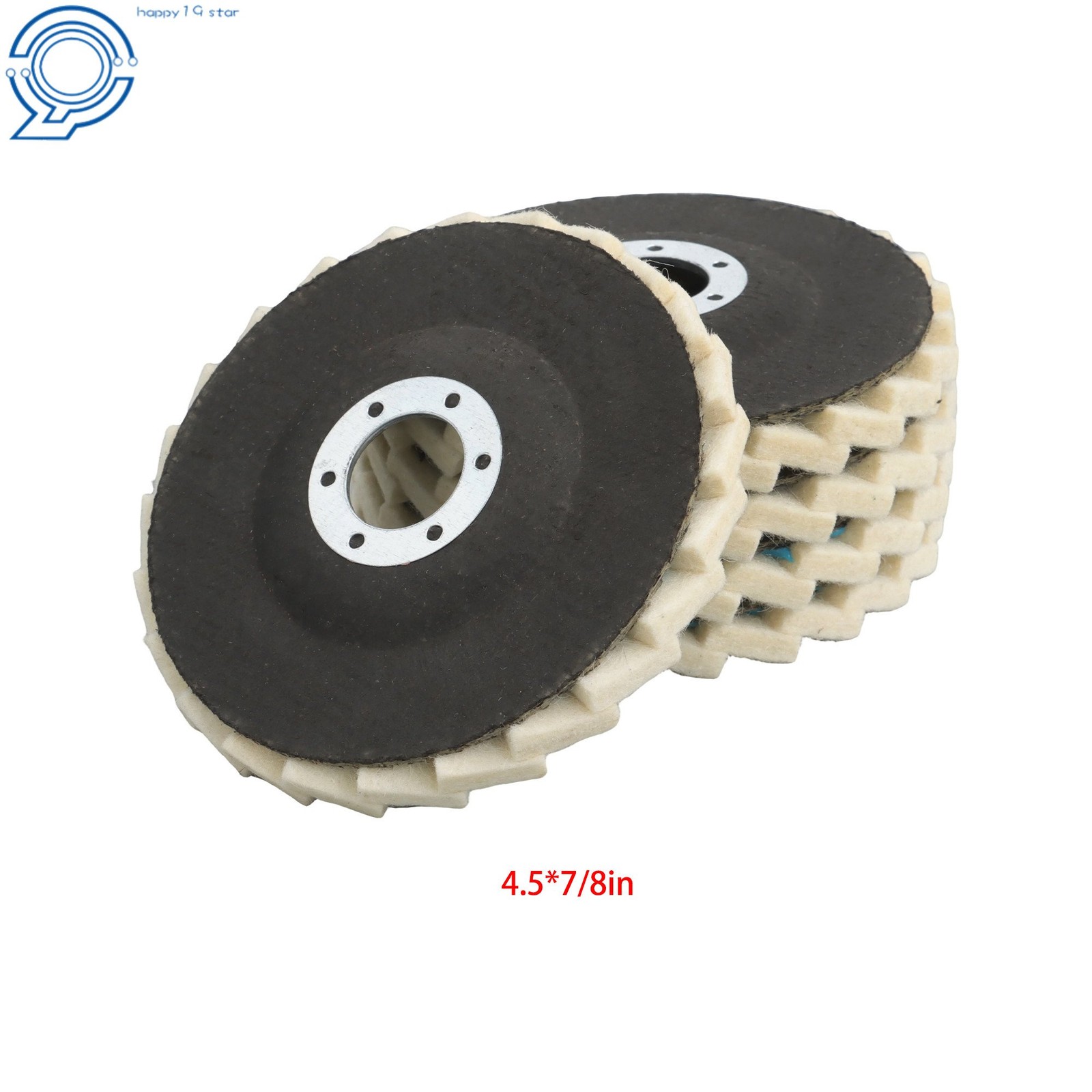 8 Pack Felt Flap Disc Abrasives Buffing Polishing Wheels and Polishing Compounds