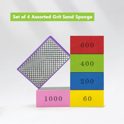 6 Pack Diamond Polishing Pads, Diamond Sanding Blocks for Tile Glass 6PCS
