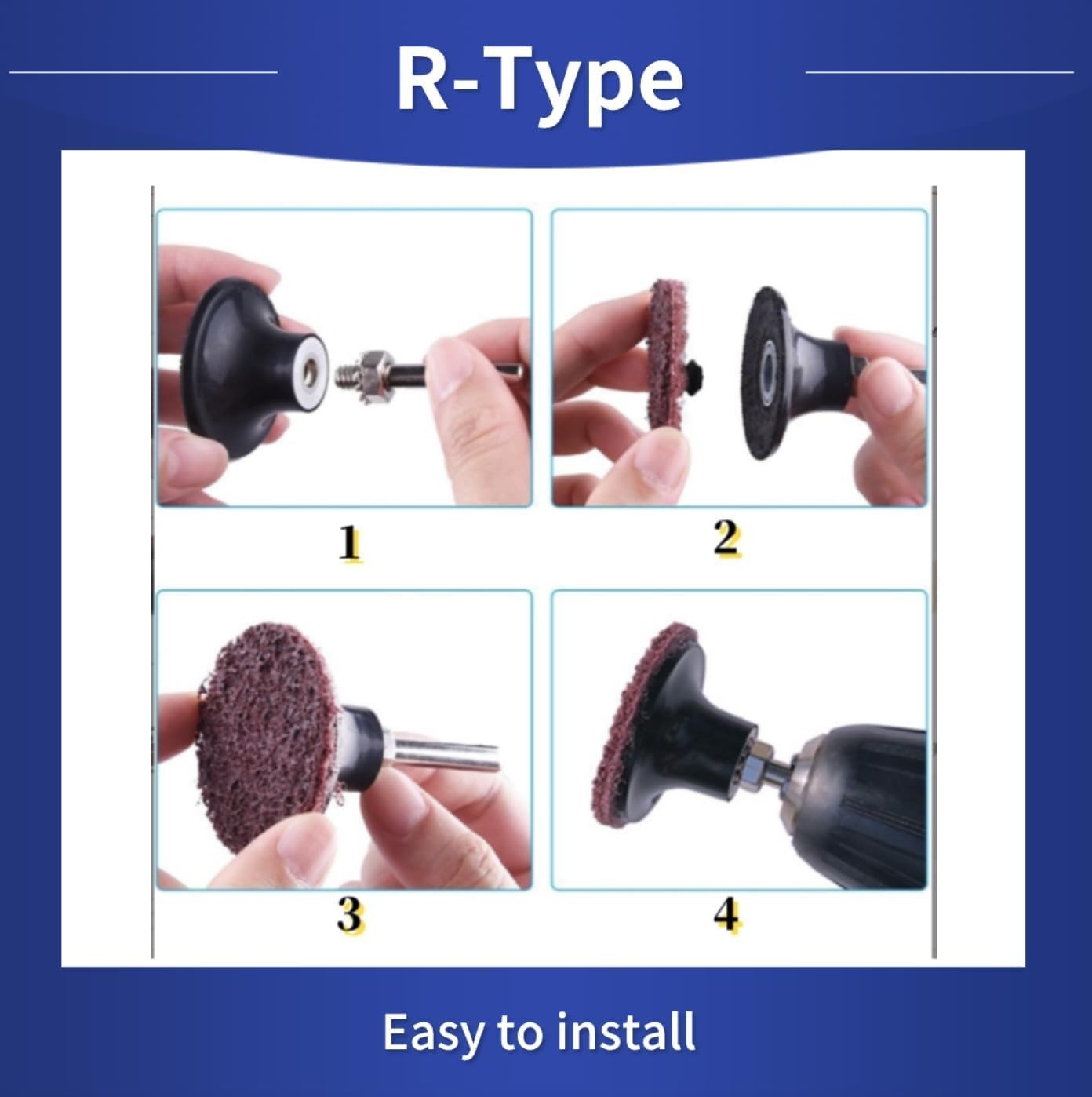 Premium R-Type 2 inch Maroon Medium Abrasive Non Woven Nylon Surface Conditio…