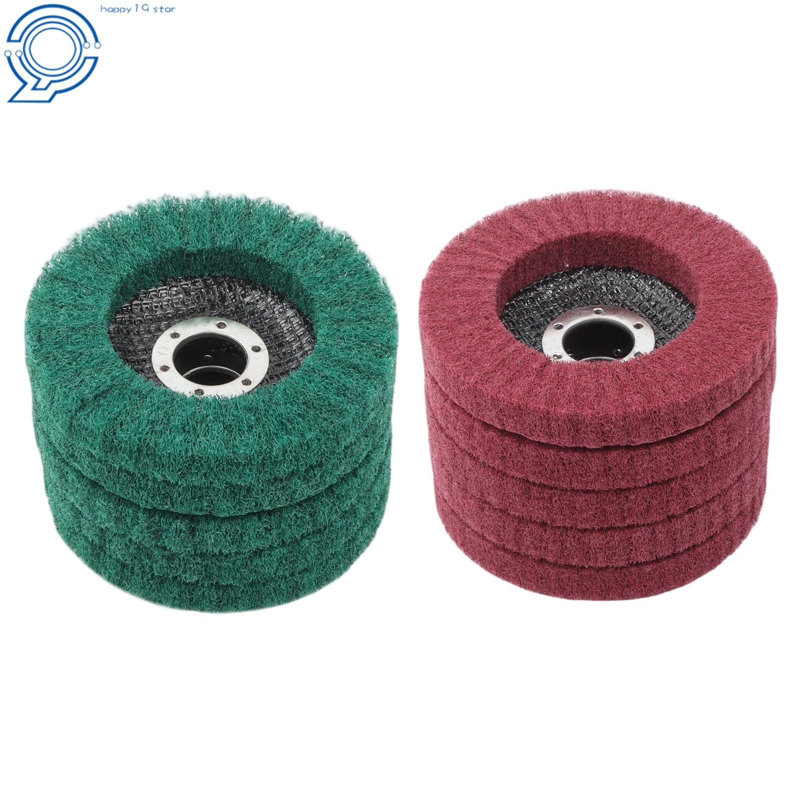 4-1/2 Inch Scour Flap Discs 180 & 320 Grit Angle Grinder Attachment Pack of 10