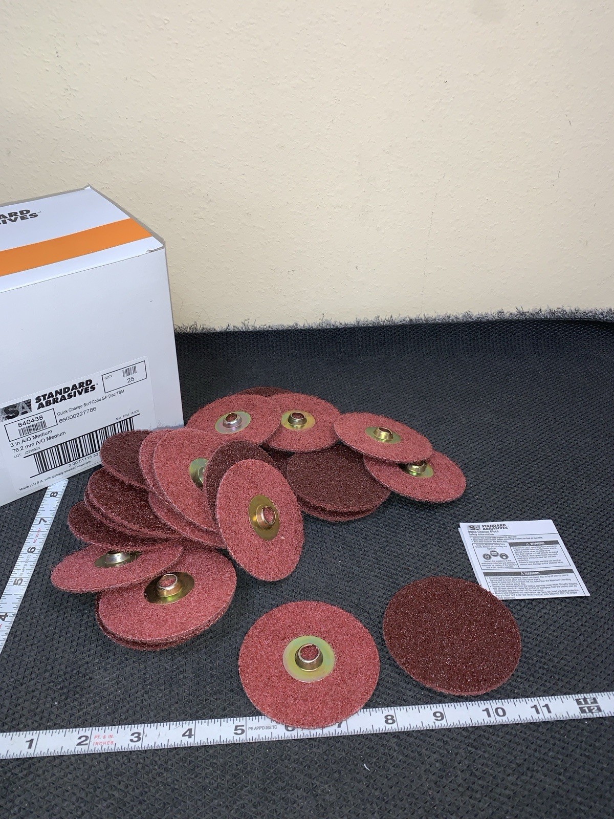 Standard Abrasives Quick Change TSM GP Surface Con Discs 840438 3″ 25pcs