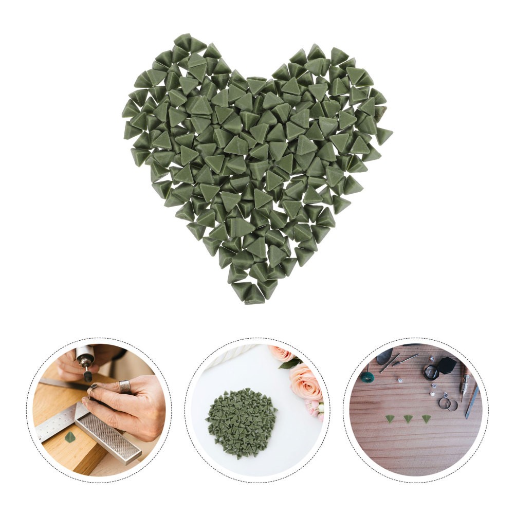 1 Pack 0.6″ 15mm Resin Abrasive Media for Vibratory Tumblers, Triangular