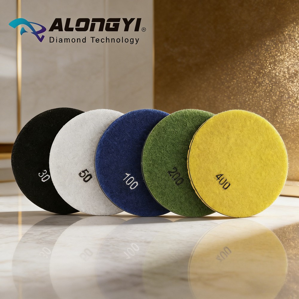 5″ Diamond Polishing Pad Metal Bond Abrasive Wheel Dry Wet Use For Angle Grinde
