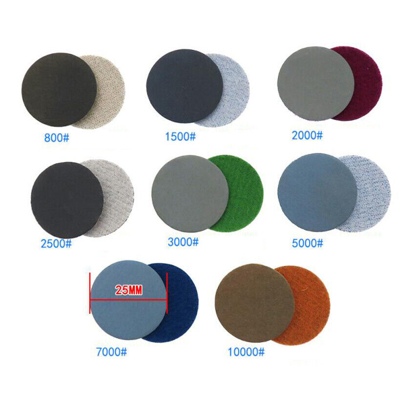 2/3/4/5/6/7/8 in Wet & Dry Sanding Discs Sandpaper Pads Hook&Loop Grit 800-10000