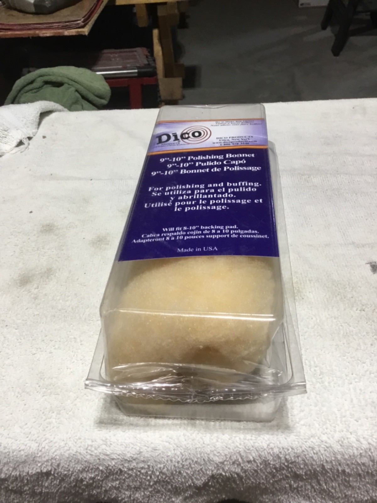DICO #7411031 9″-10″ TIE ON POLISHING BONNET BRAND NEW IN PACKAGE