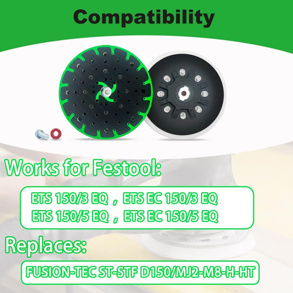 Upgraded 202458 6Inch 150mm Soft Sanding Pad,Compatible with Festool ETS 150/…
