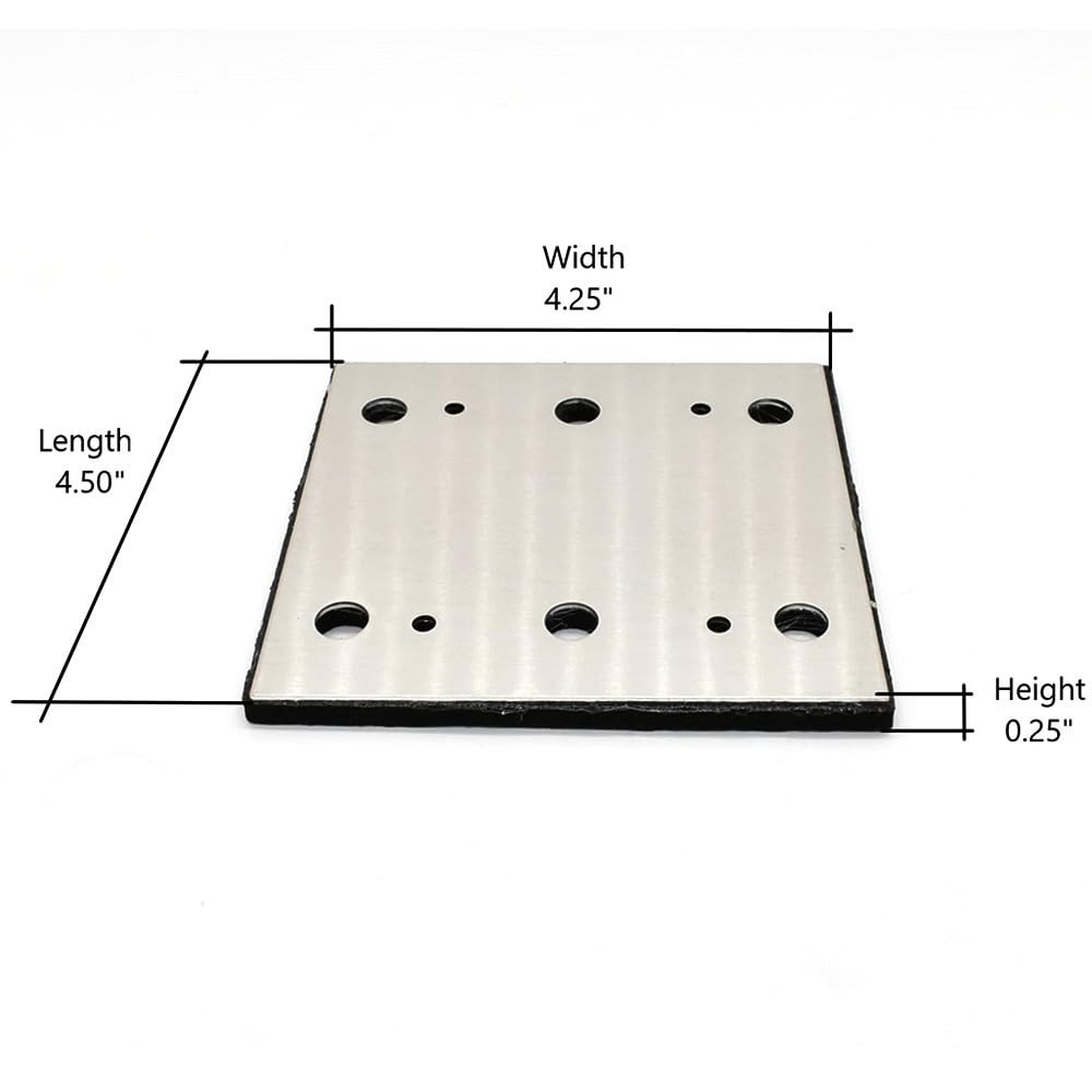 Medium Grit 180 Sanding Pad 1/4 Sheet, Fits Milwaukee Palm Sanders – 6 Holes
