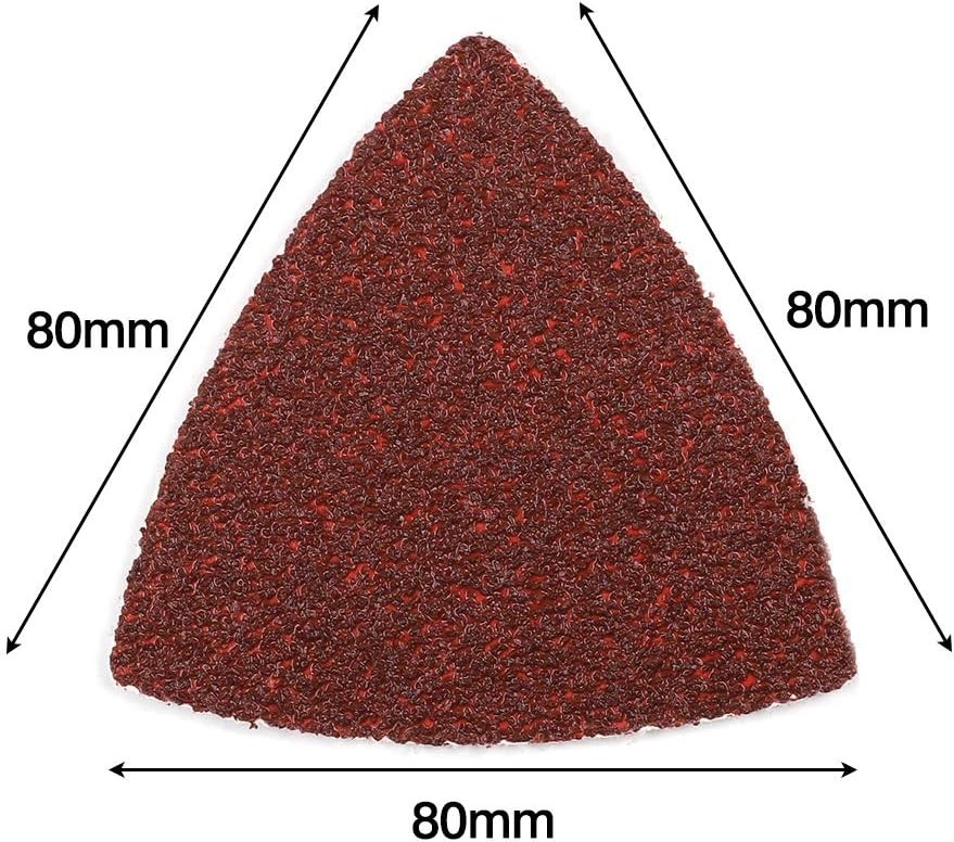 100pcs Triangle Sanding Pads for Oscillating Tools – Multi Grit Precision