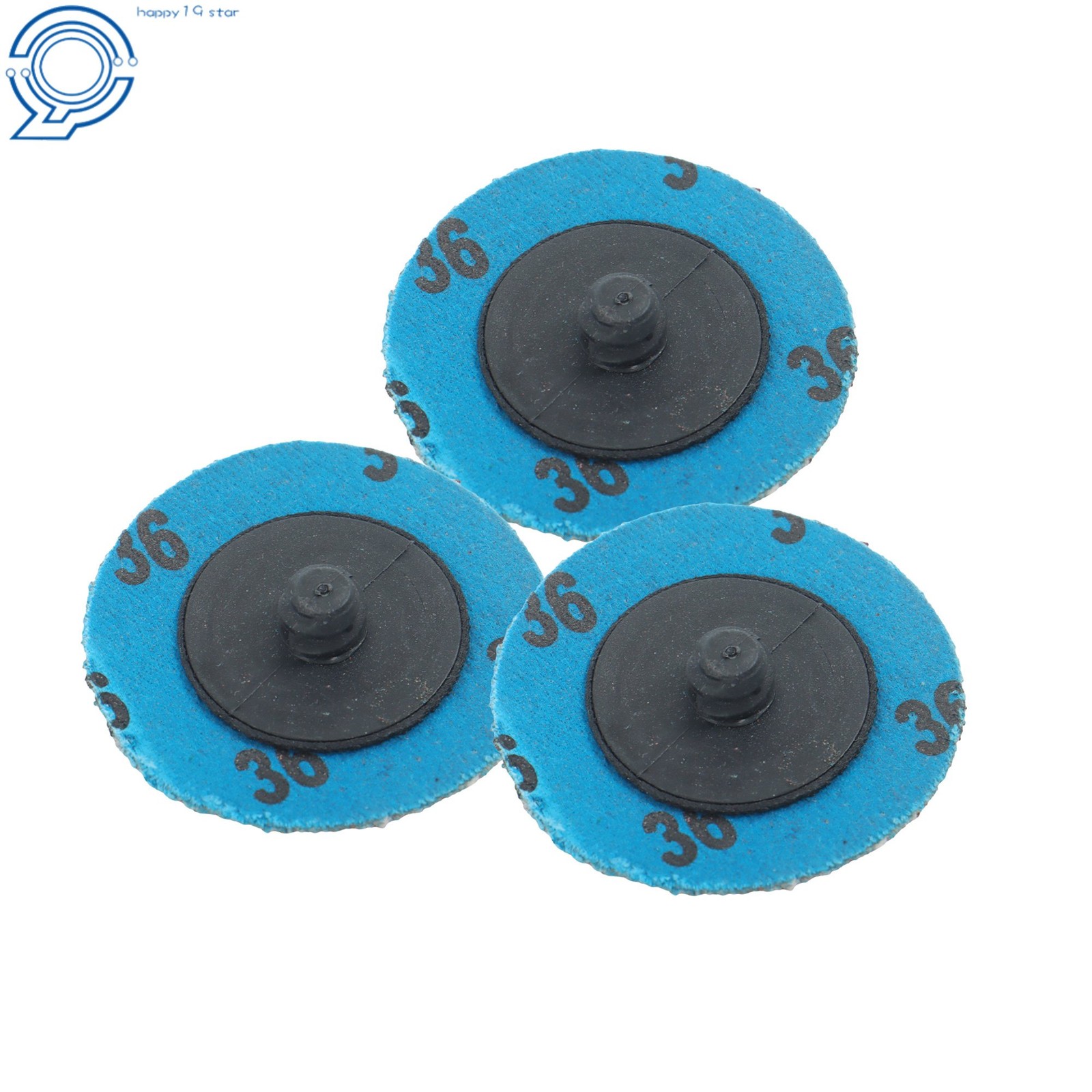 50PCS 2 Inch Aluminum Oxide Roll Lock Die Grinder Sanding Grinding Disc 36 Grit