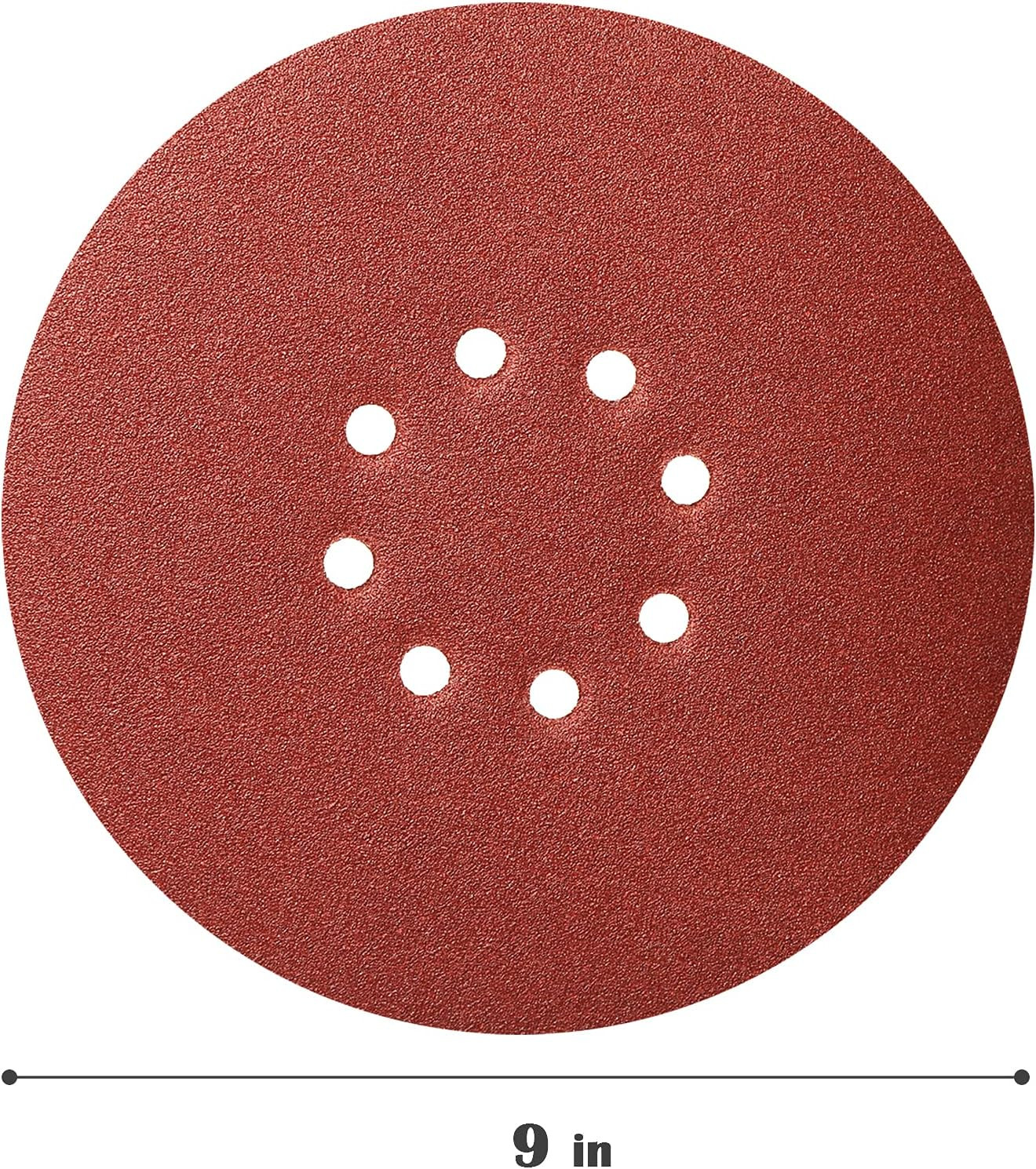 70 PCS 9 Inch Sanding Disc Hoop and Loop Sanding Disc Self Stick 8 Hole Sandp…