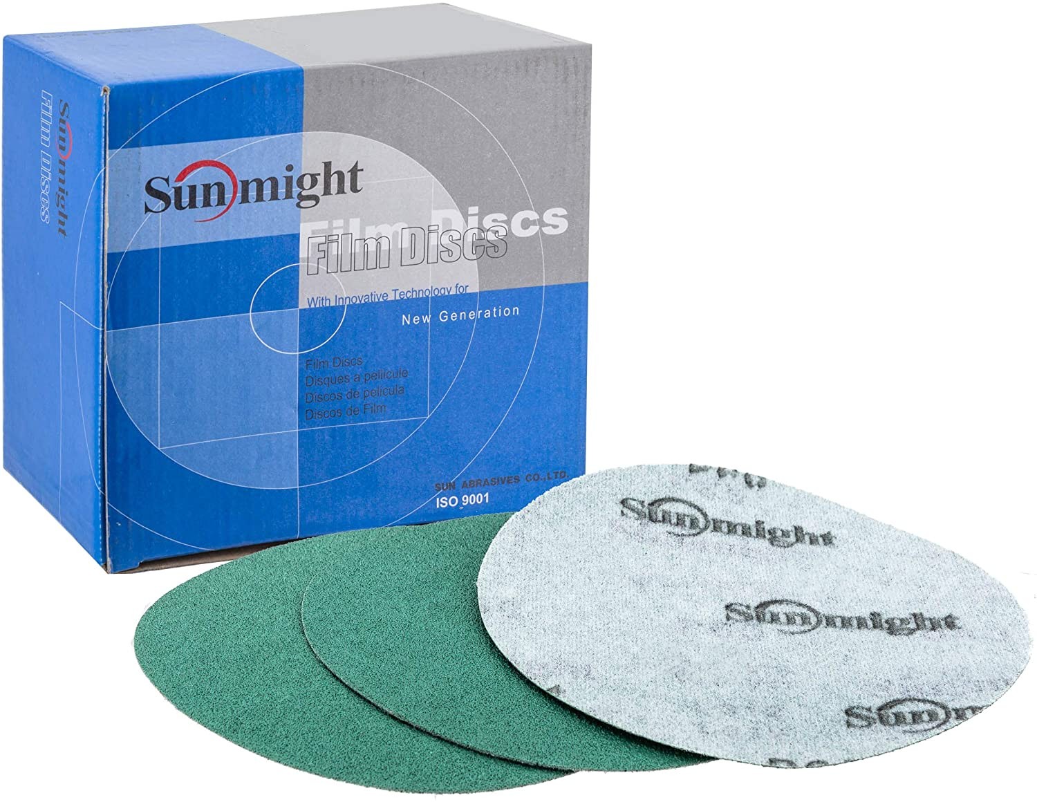 Sunmight Film 6″ 400G Grip No Hole Disc, 01416, 50 Discs