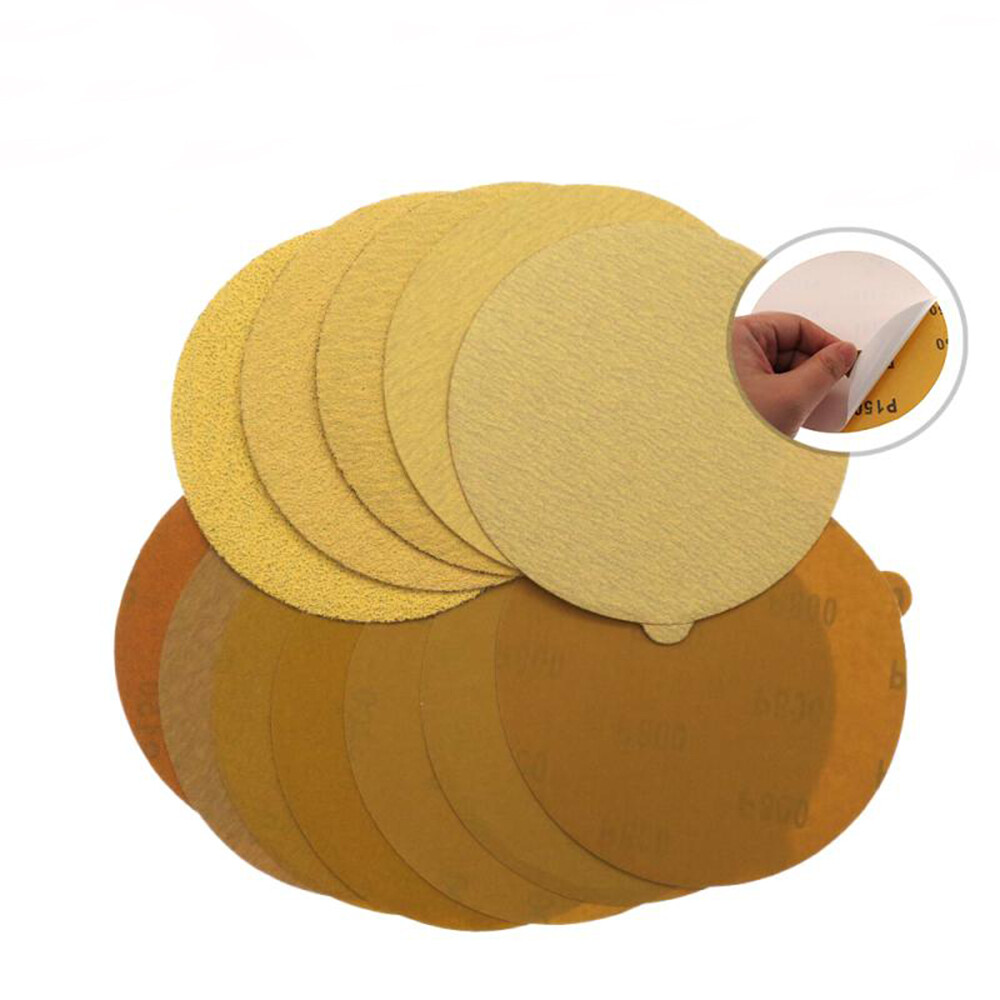 6″ Sanding Discs Self Adhesive Backed Sandpaper Yellow Abrasive 40#-800# Ø 150mm