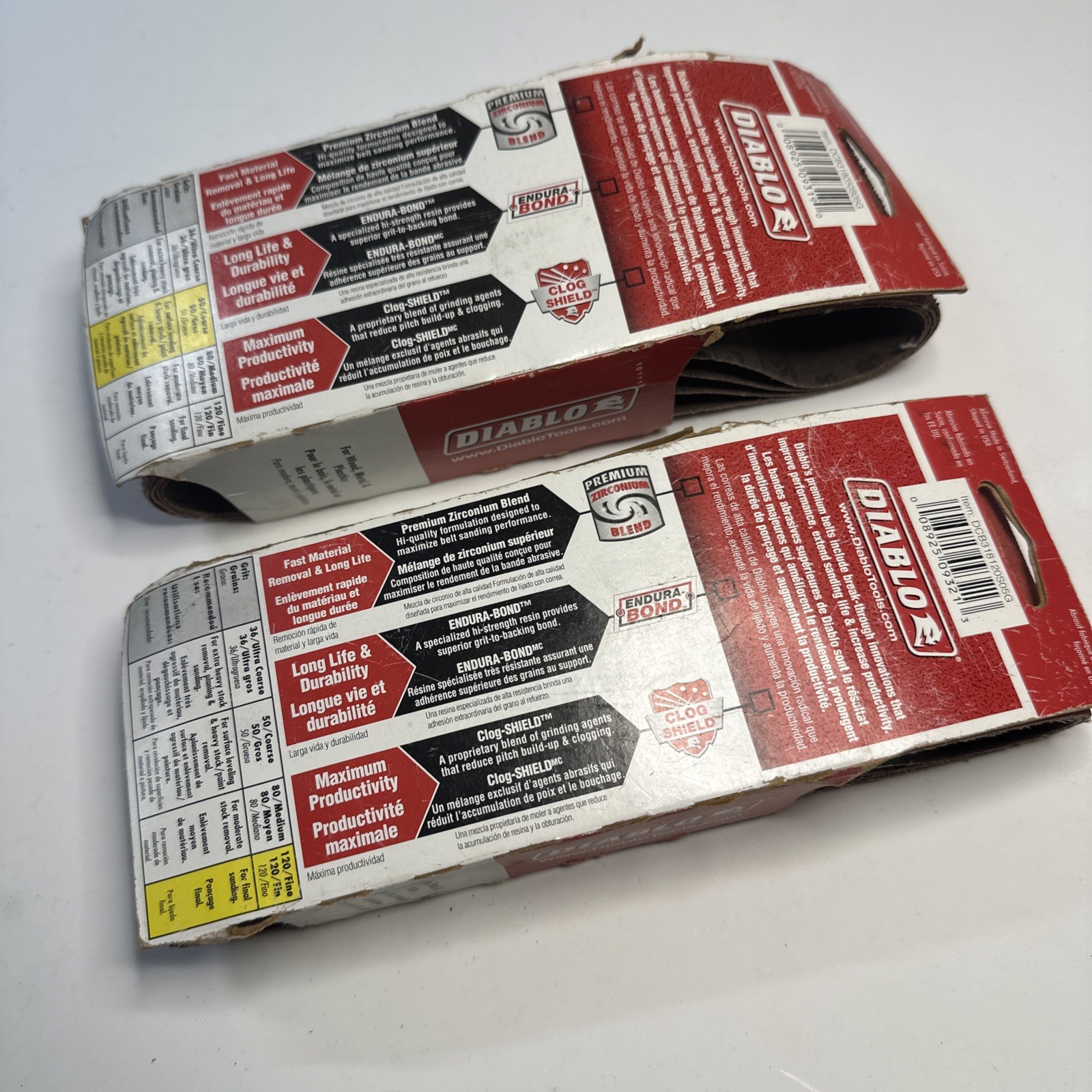 Diablo 3″X 21″ 50G & 120G Sand Belts 4 Left In Each Pack