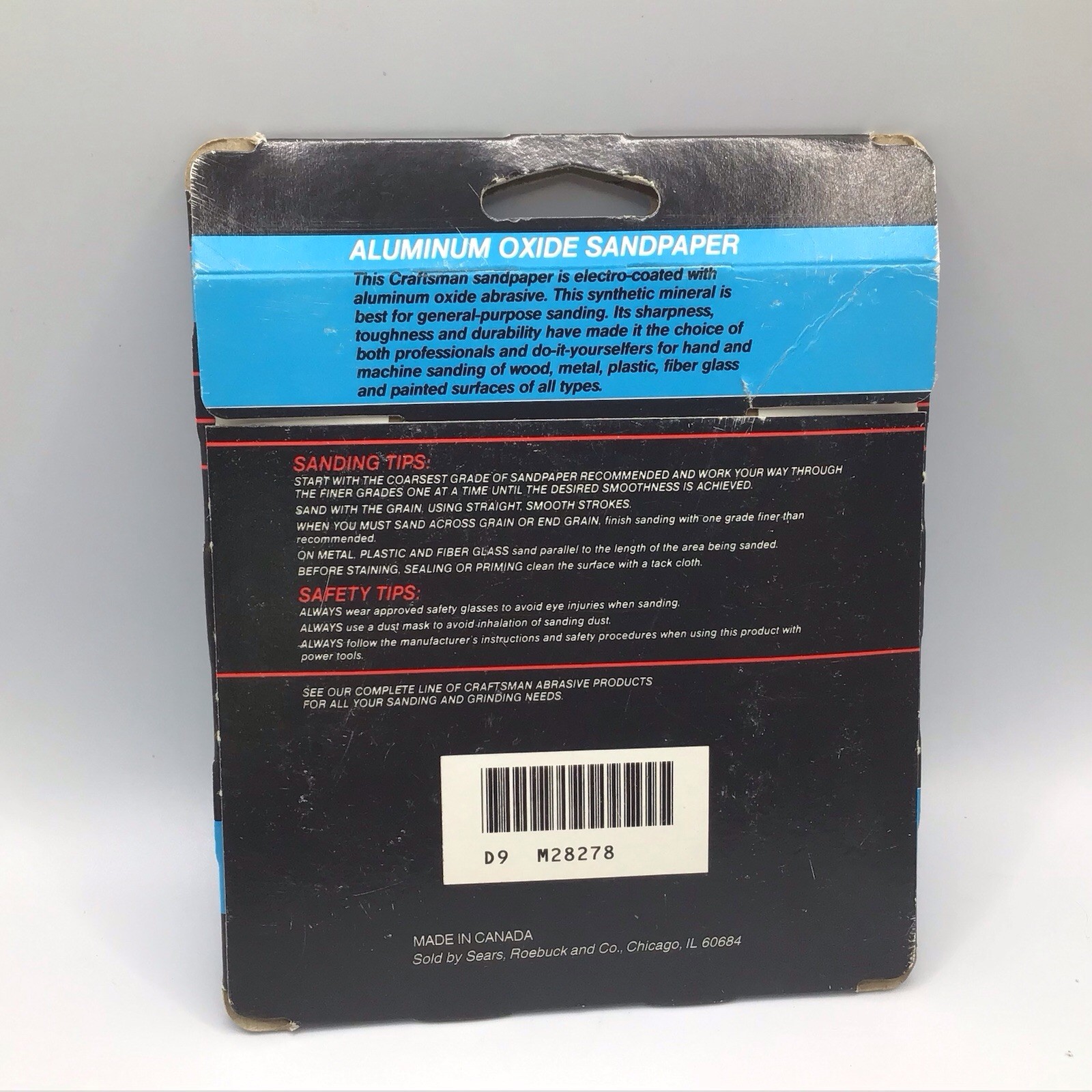 Sears Craftsman Aluminum Oxide Sandpaper 4.5 in x 5.5 in 4 Sheets New