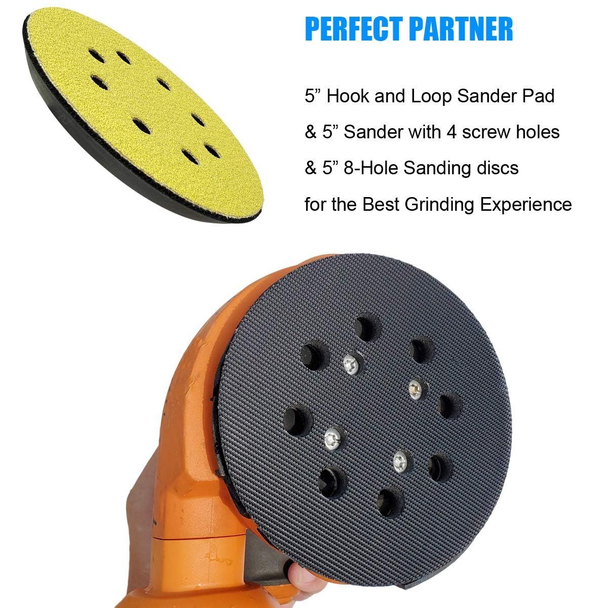 High-Performance 5″ Sanding Pad with Soft Rubber for Vibration Control