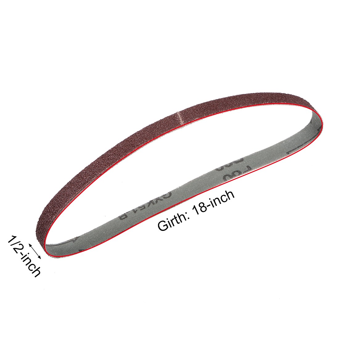 1/2-inch x 18-inch(13mm x 455mm) Sanding Belt 80 Grit Aluminum Oxide 12pcs