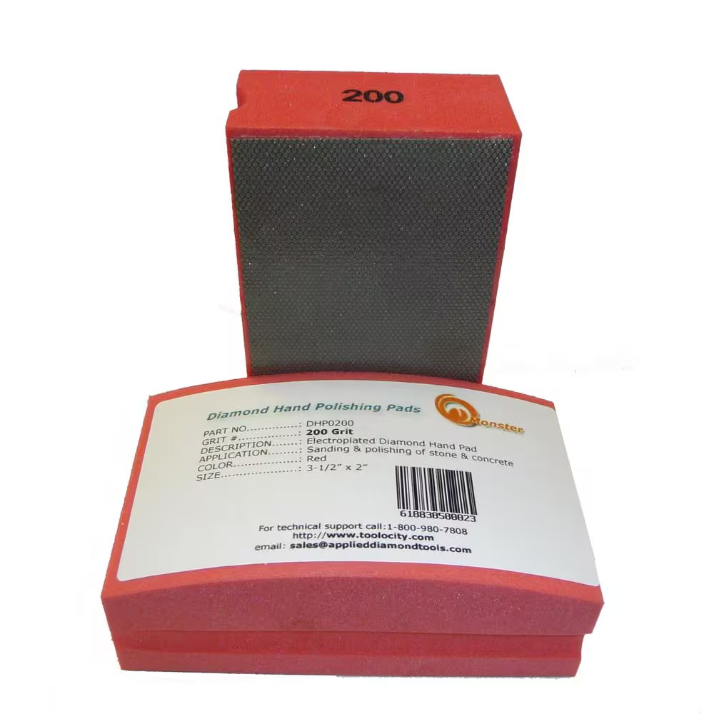 200-Grit Diamond Hand Polishing Pads Block Type