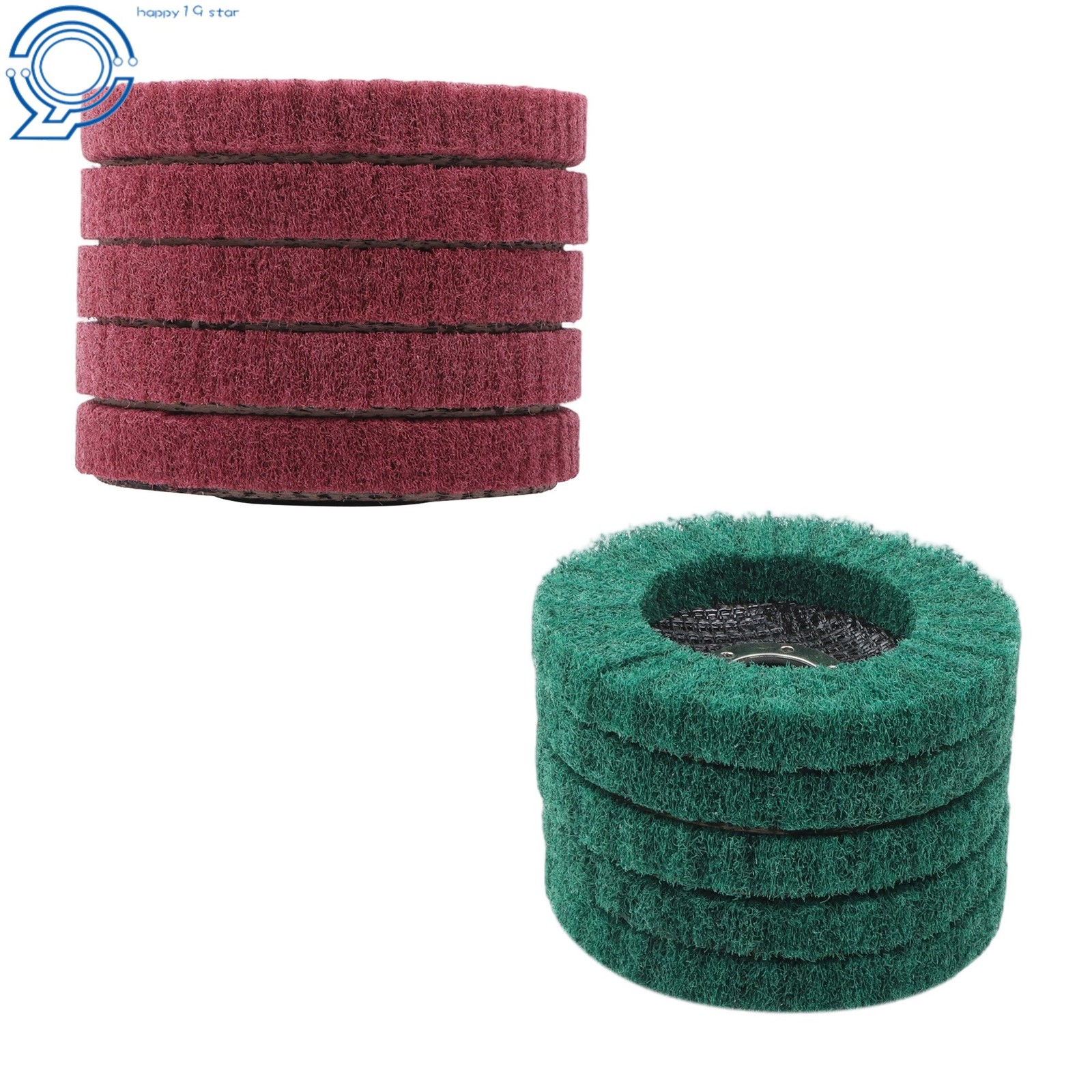 4-1/2 Inch Scour Flap Discs 180 & 320 Grit Angle Grinder Attachment Pack of 10
