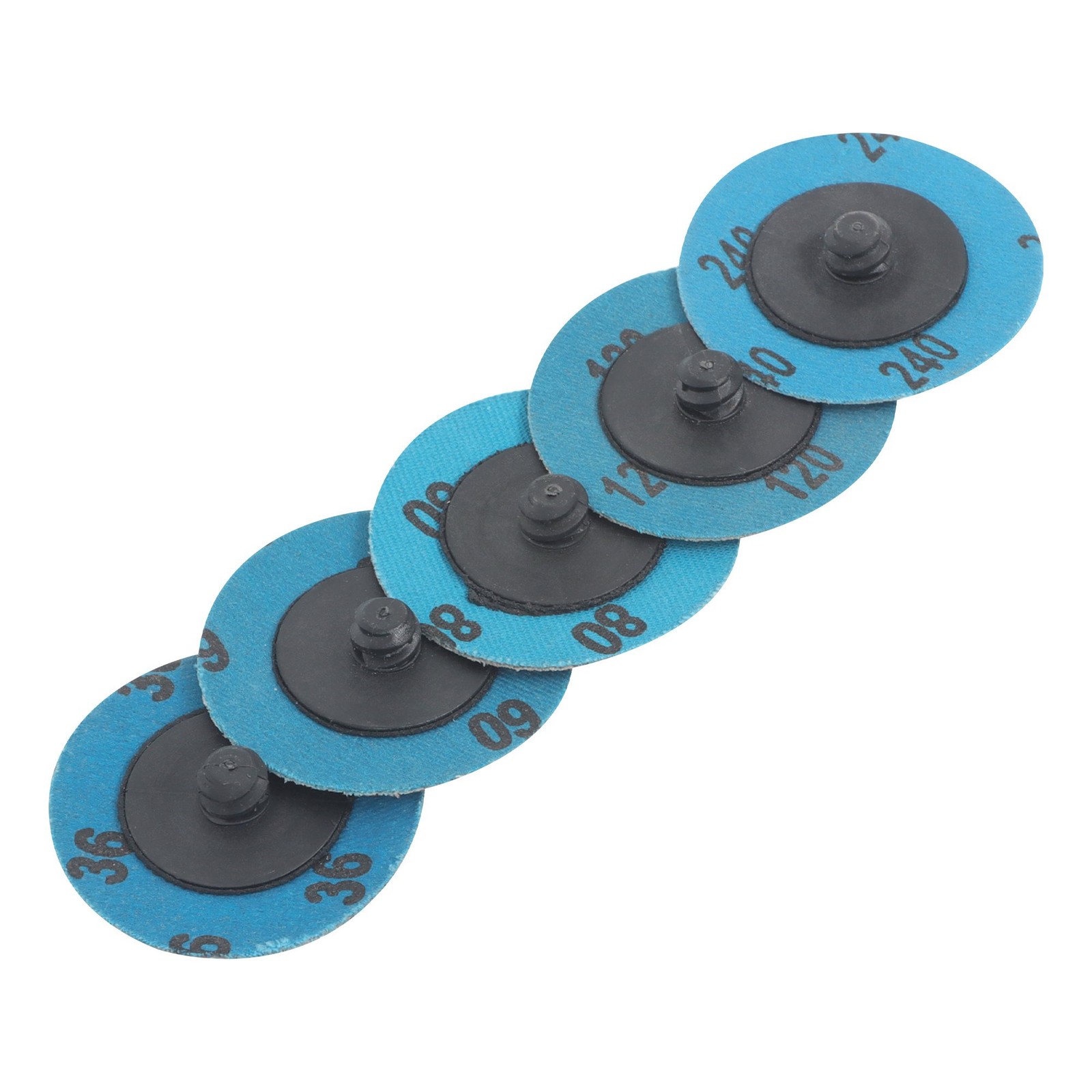 50Pcs 2-Inch 36/60/80/120/240 Grit Roll Lock Die Grinder Sanding Grinding Disc