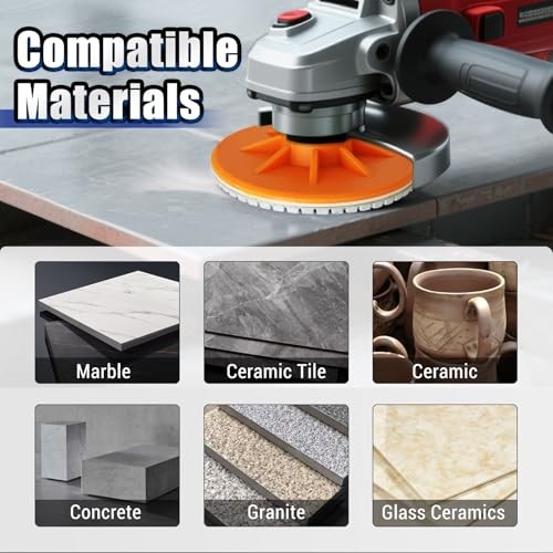 PCS 4 Inch Diamond Polishing Disc with 5/8”-UNC Monoblock Design, Wet/Dry 1