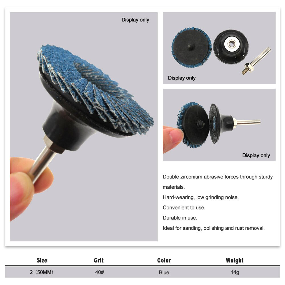 2 Inch 50mm Flap Disc Roll Lock Quick Change Sanding Discs Die Grinder 40 Grit