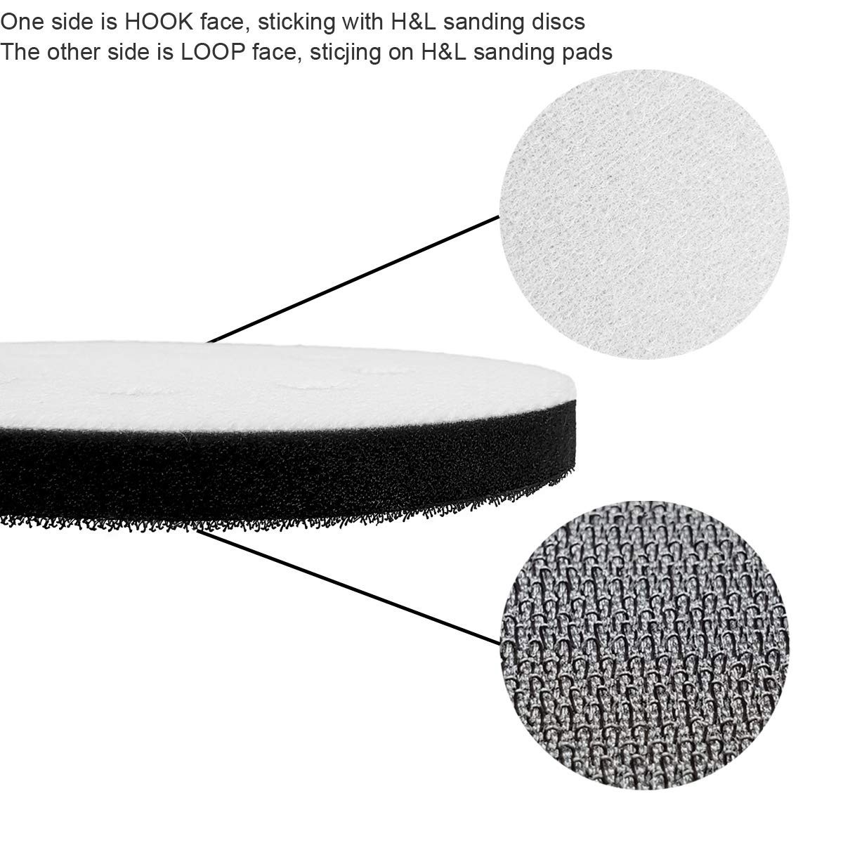 2 Pack 5 Inch 8 Holes Orbital Sander Foam Pad Backing Pad – Hook and Loop Sof…