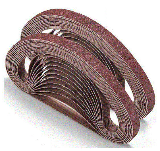 1/2 x 18 Aluminim Oxide Sanding Belts, Choose 36, 60, 80, 120 Grit, 10 Pack