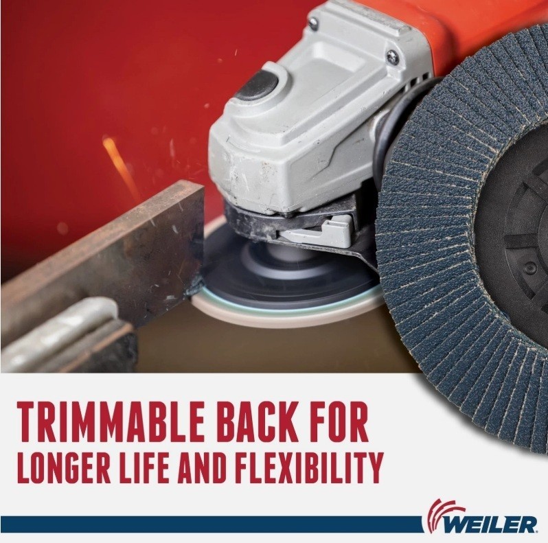 Weiler 50004 Tiger 7/8″ Arbor, 4-1/2″ Diameter, 80 Grit, Zirconium, Trimmable