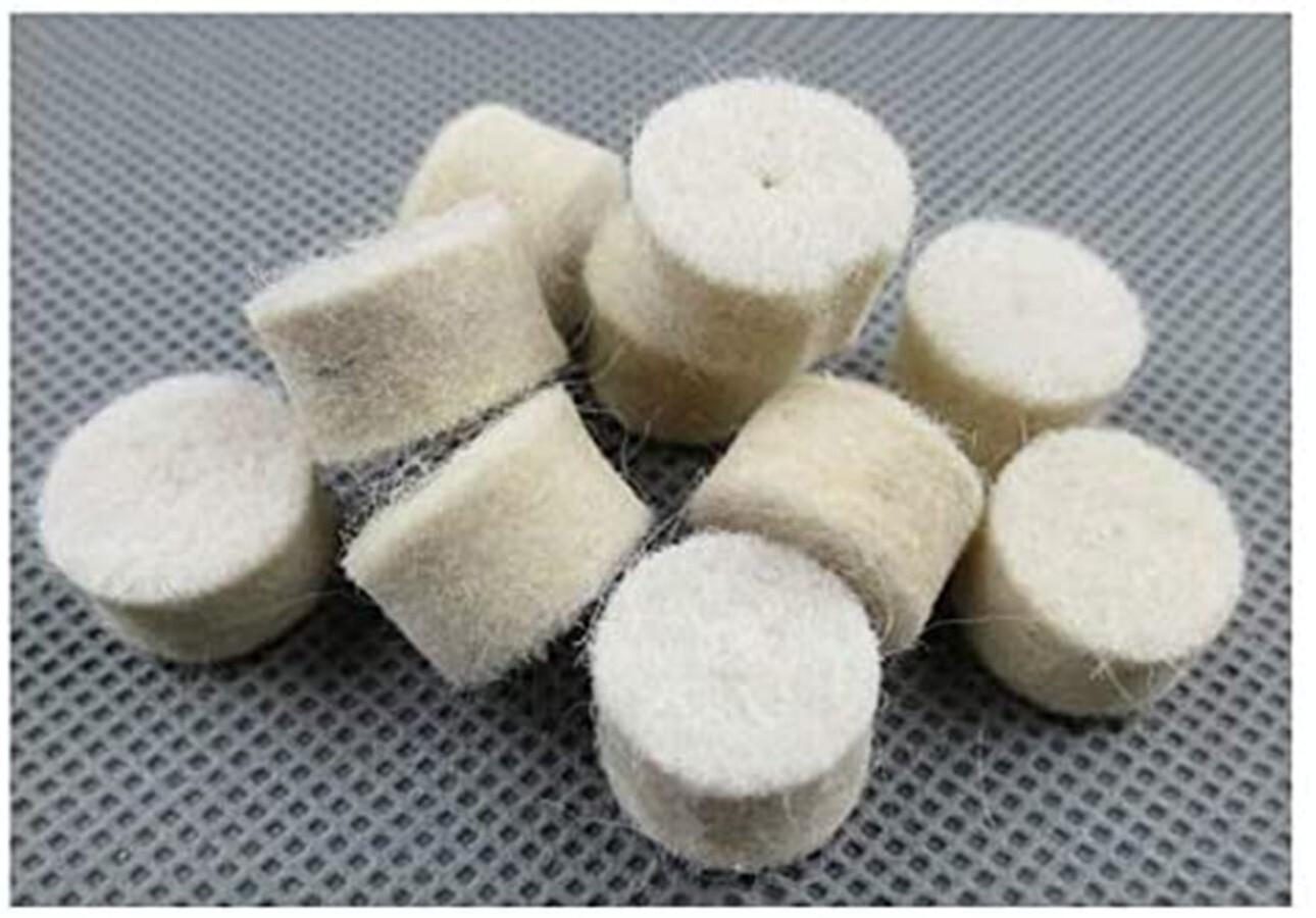 100 Pcs Wool Felt Buffing Polishing Pad Wheel Cone Tips For Grinder Dremel A972