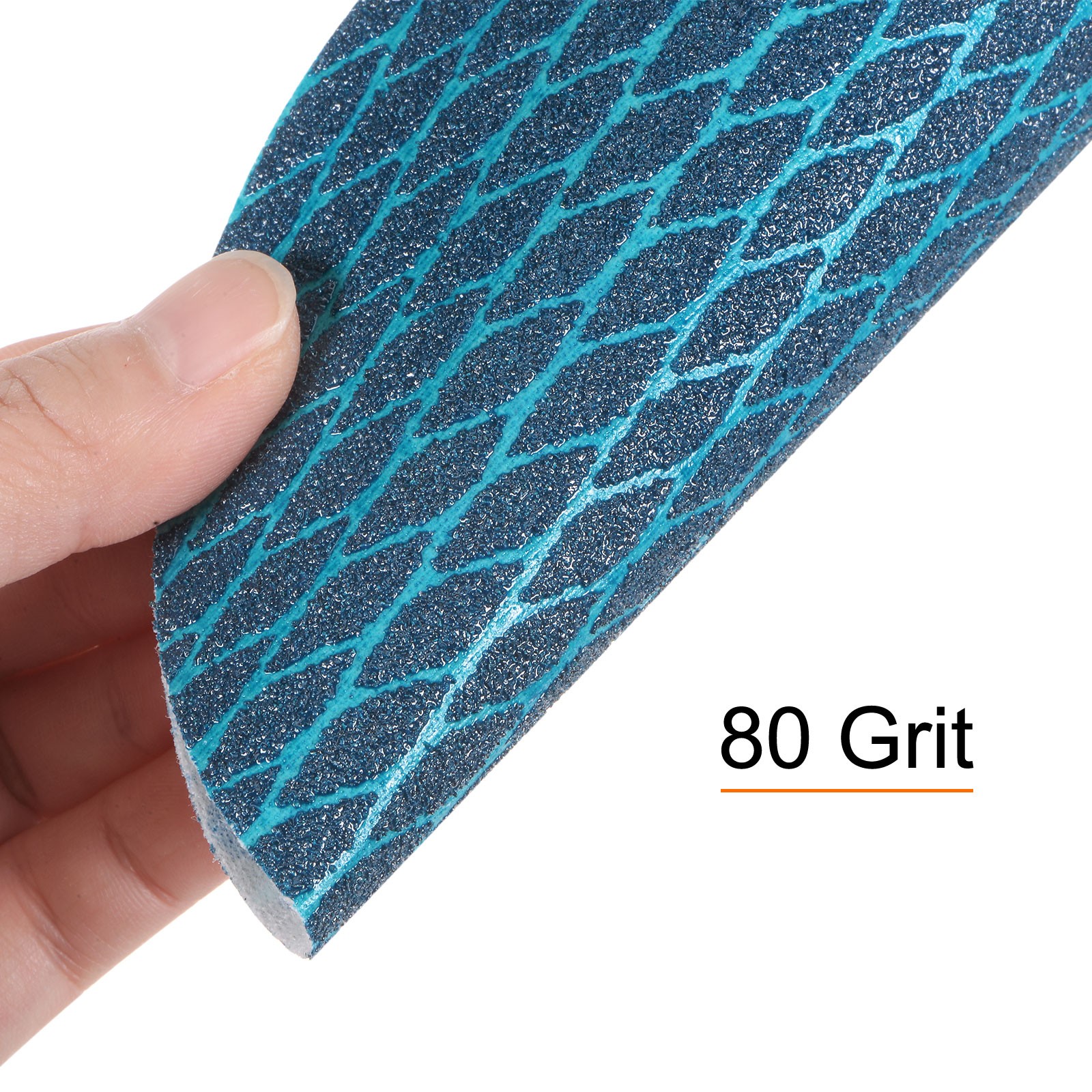 70pcs Diamond Shape Sanding Discs 6 Inch 80 Grit Hook & Loop Rhomb Sandpaper
