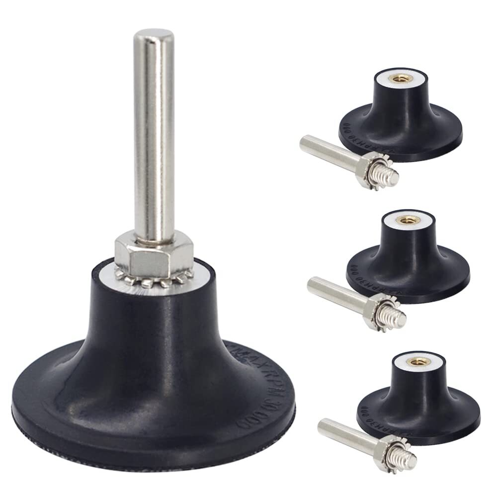 4PCS 1/4″ Shank Roll Lock 2″ Sanding Disc Pad Holder for Die Grinder Drill