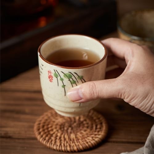 6 Oz Ceramic Coffee Cups – Japanese Tea & Coffee Cups – Good Heat Retention